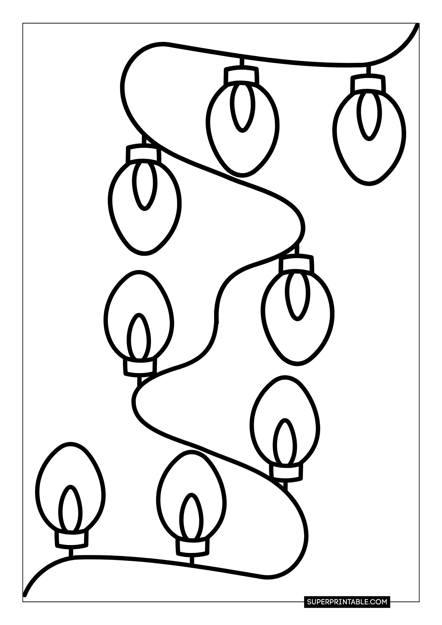 Christmas Lights Coloring Pages 23