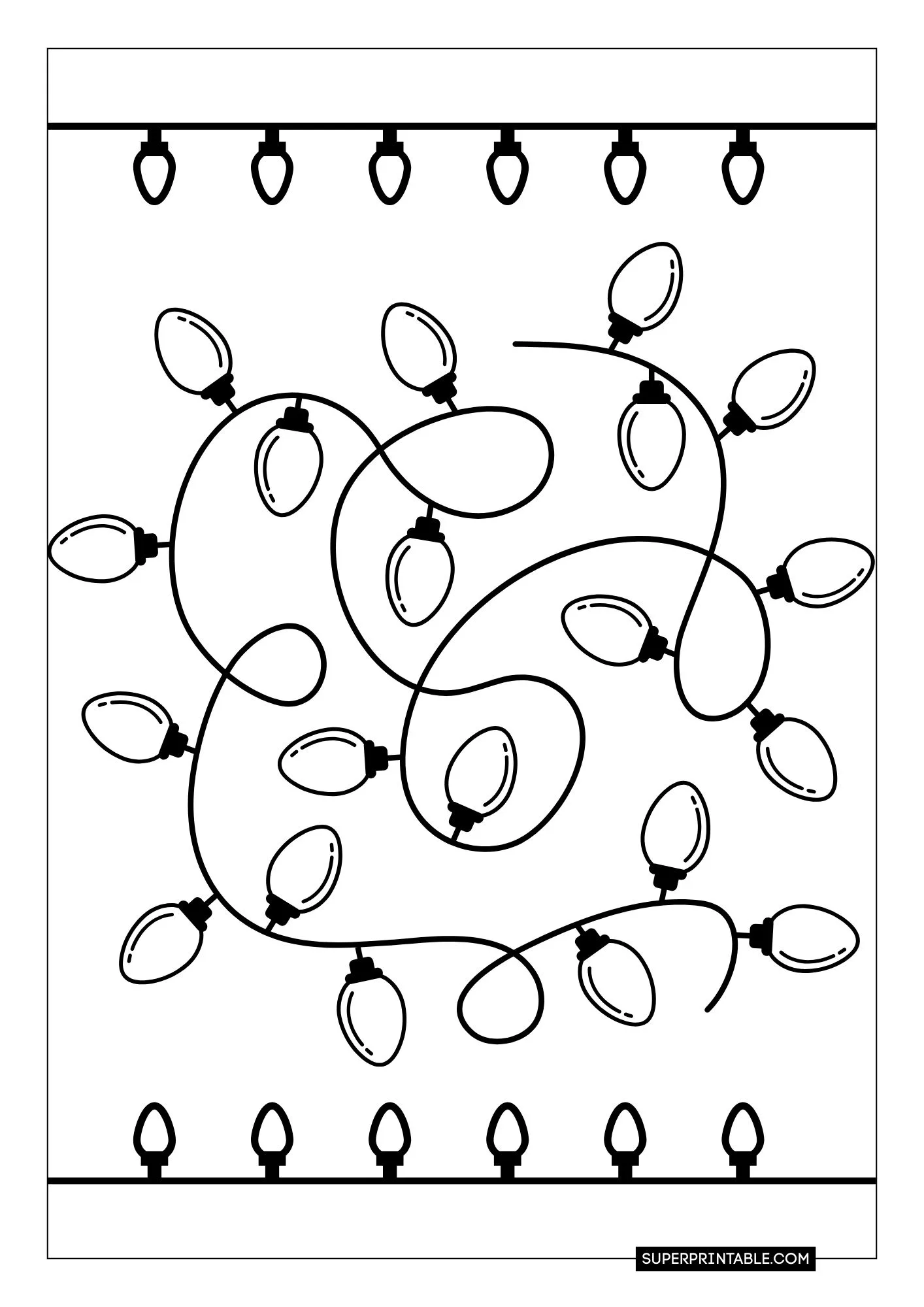 Christmas Lights Coloring Pages 25