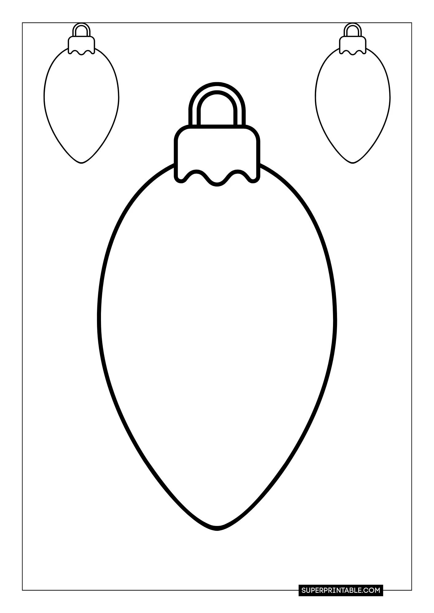 Christmas Lights Coloring Pages 4