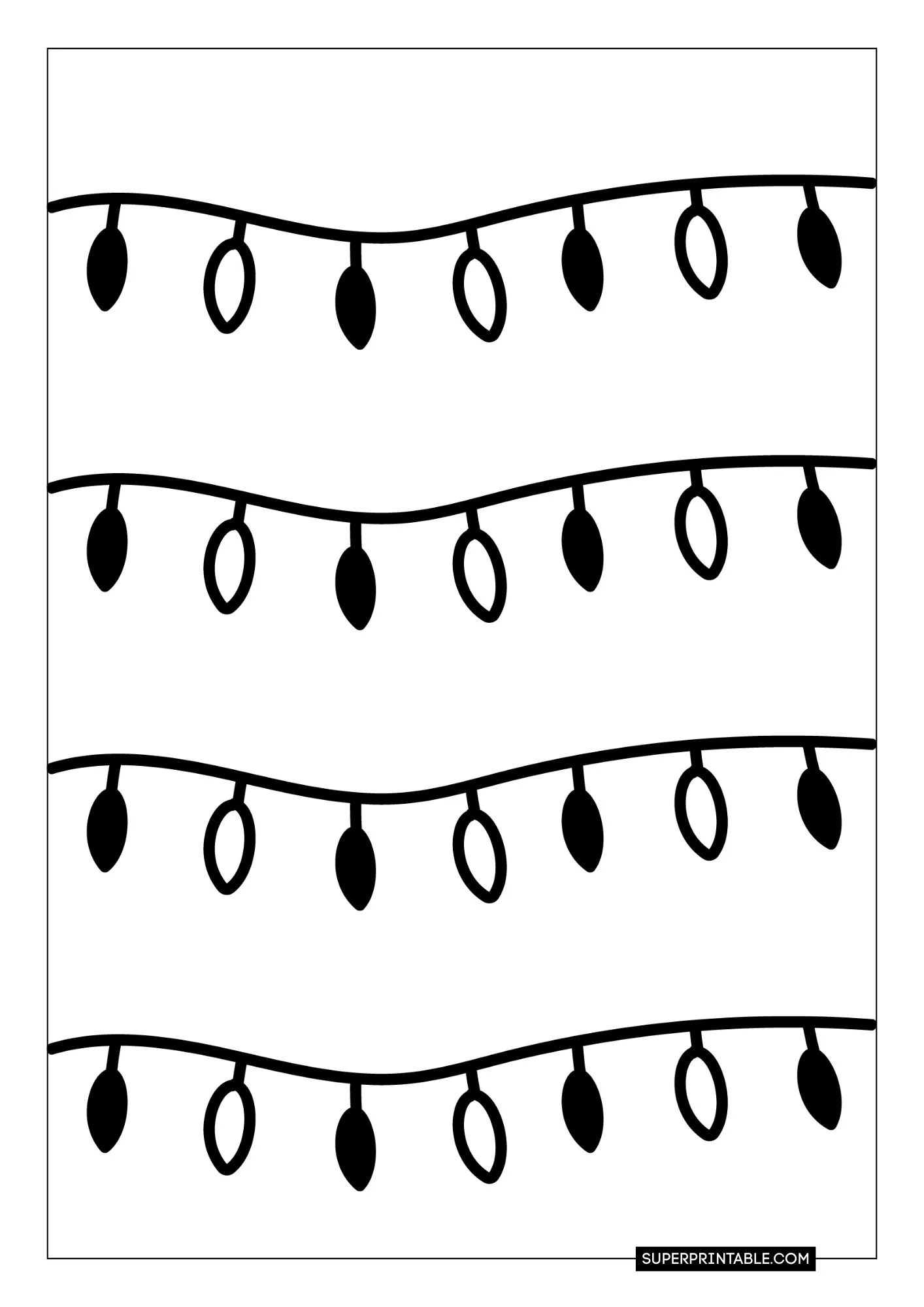 Christmas Lights Coloring Pages 7