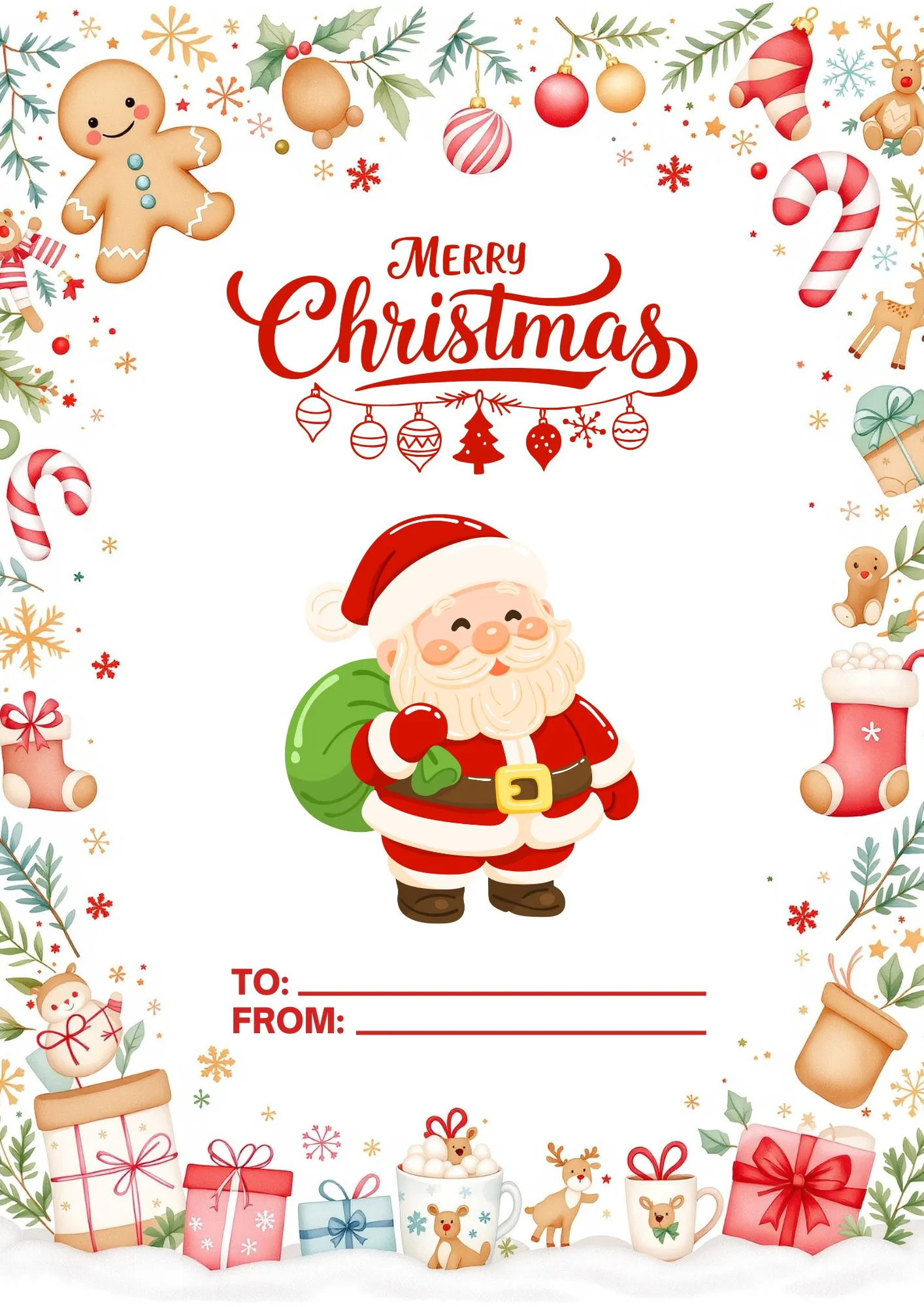 Christmas Printable Gift Card 1