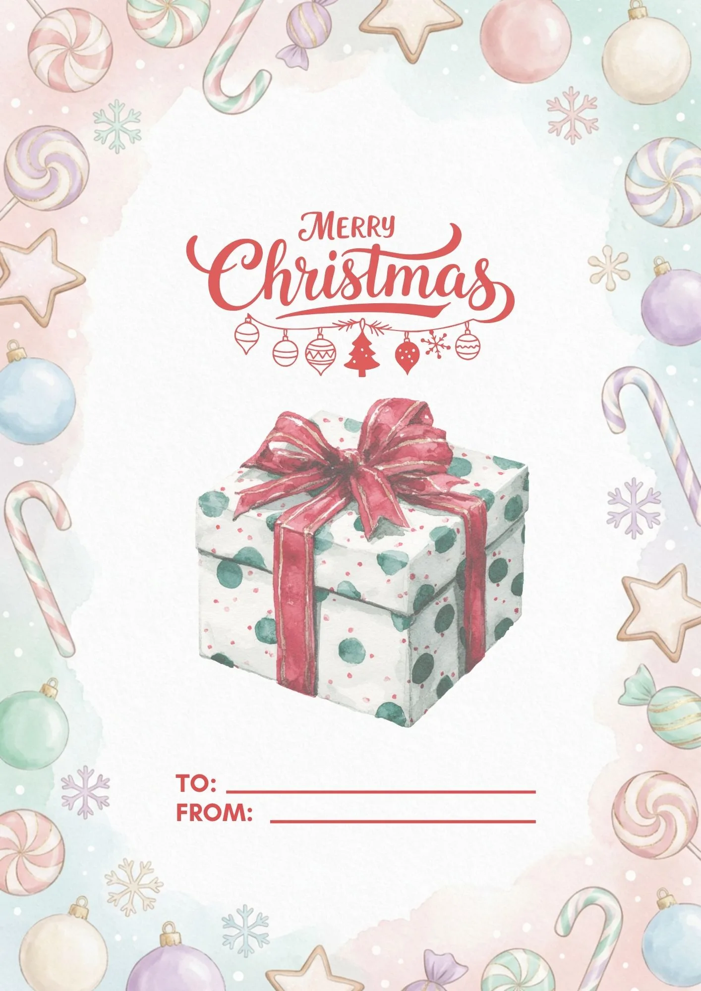 Christmas Printable Gift Card 12