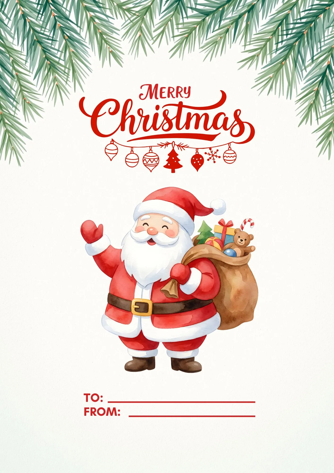 Christmas Printable Gift Card 2