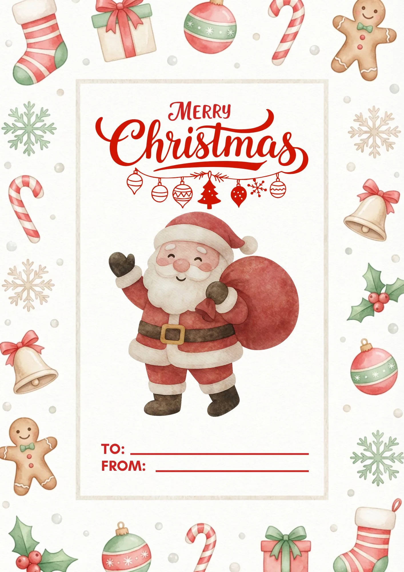 Christmas Printable Gift Card 3