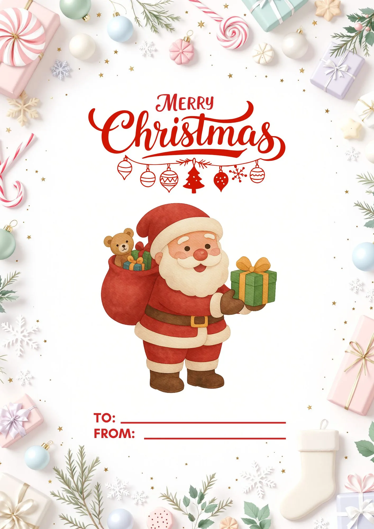 Christmas Printable Gift Card 4