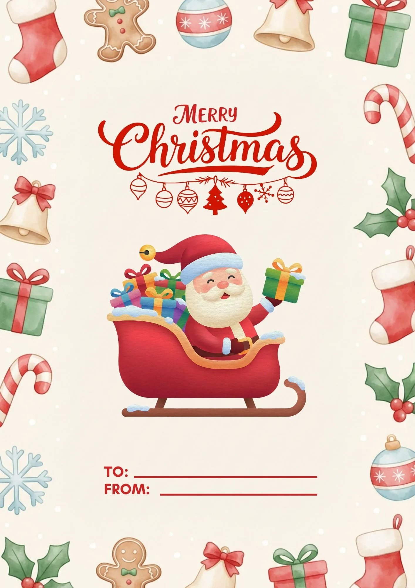 Christmas Printable Gift Card 6