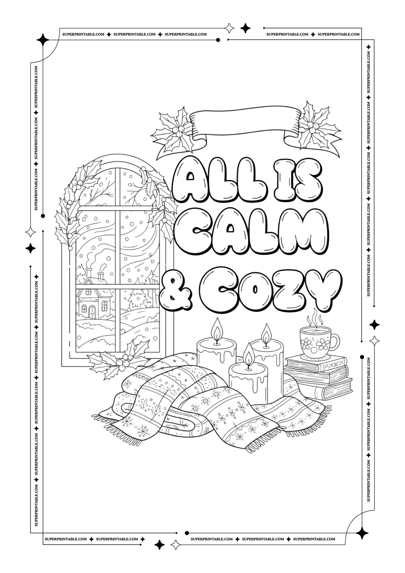 Christmas Quote Coloring Book for Kids & Adults 2