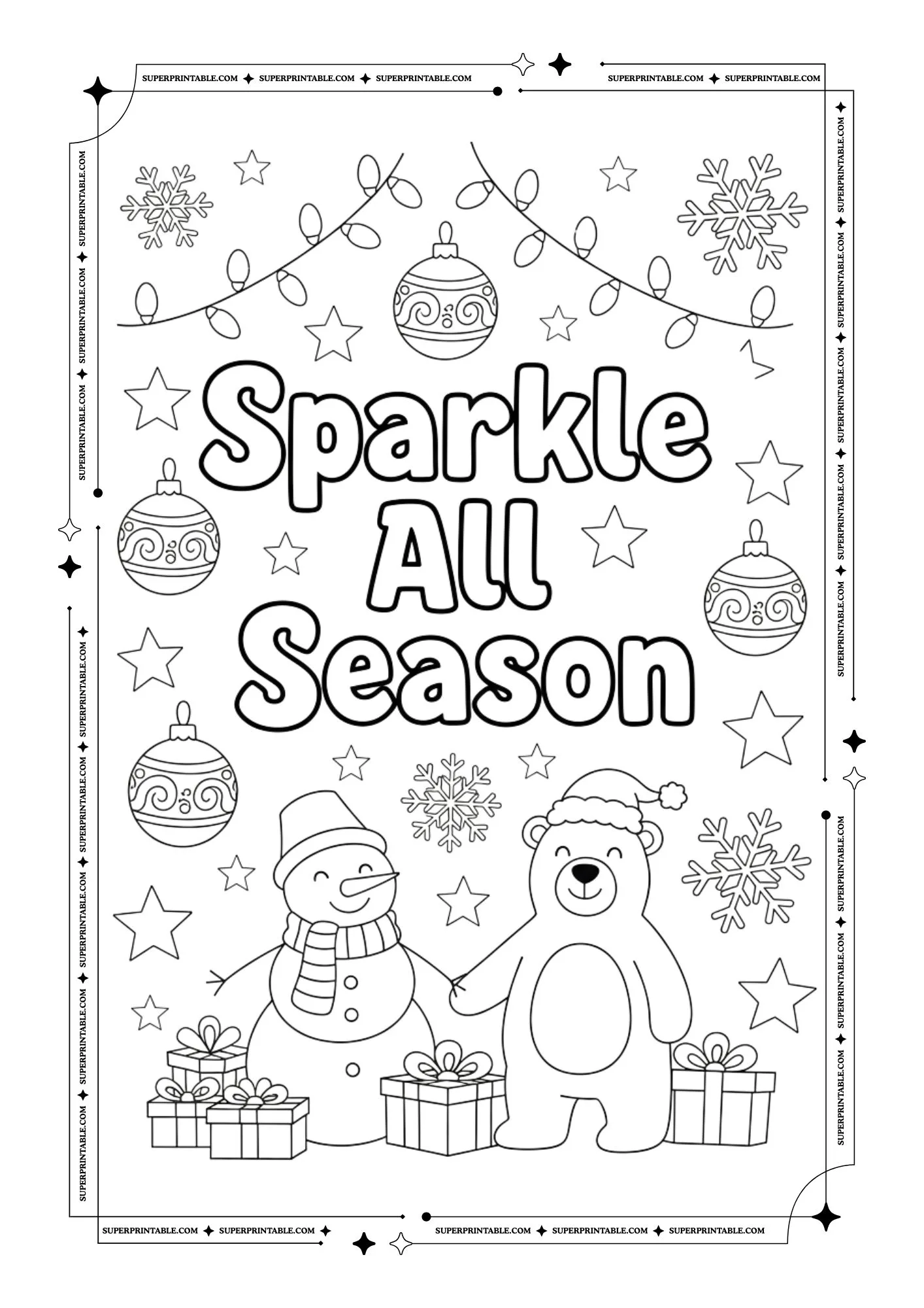 Christmas Quote Coloring Book for Kids & Adults 3