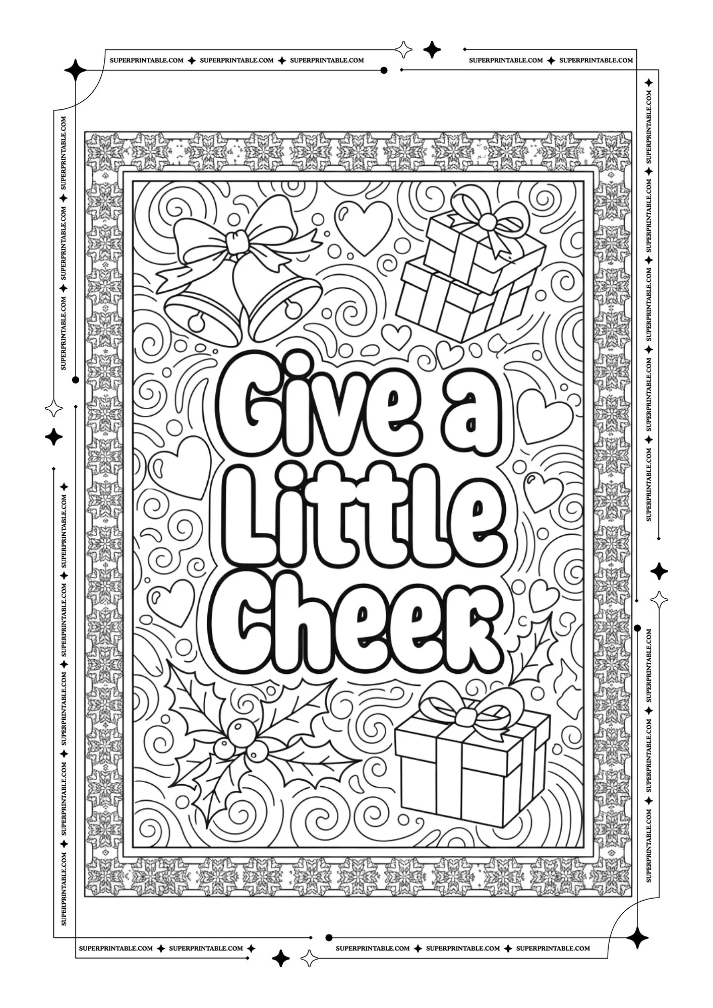 Christmas Quote Coloring Book for Kids & Adults 4
