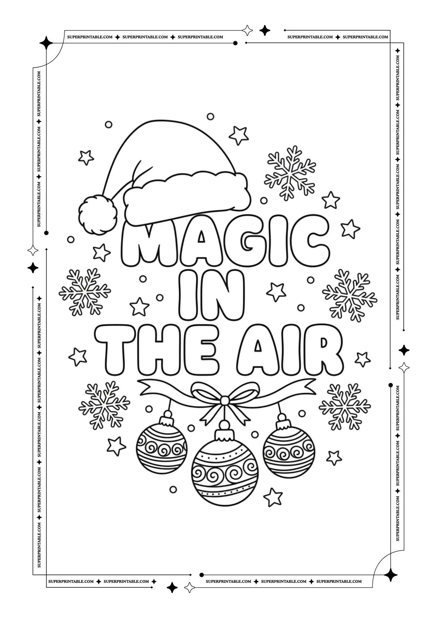 Christmas Quote Coloring Book for Kids & Adults 6