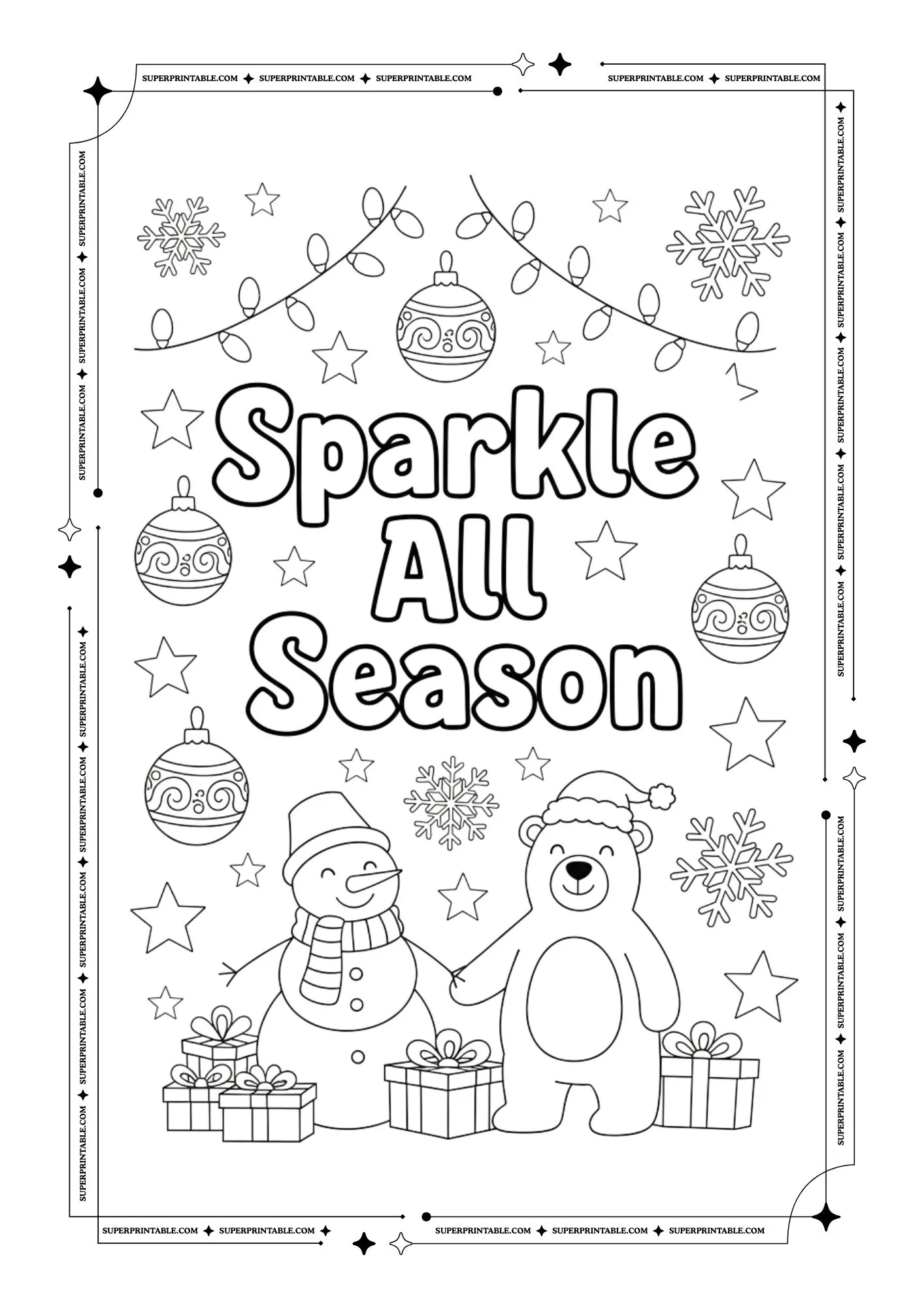 Christmas Quote Coloring Book for Kids & Adults 8
