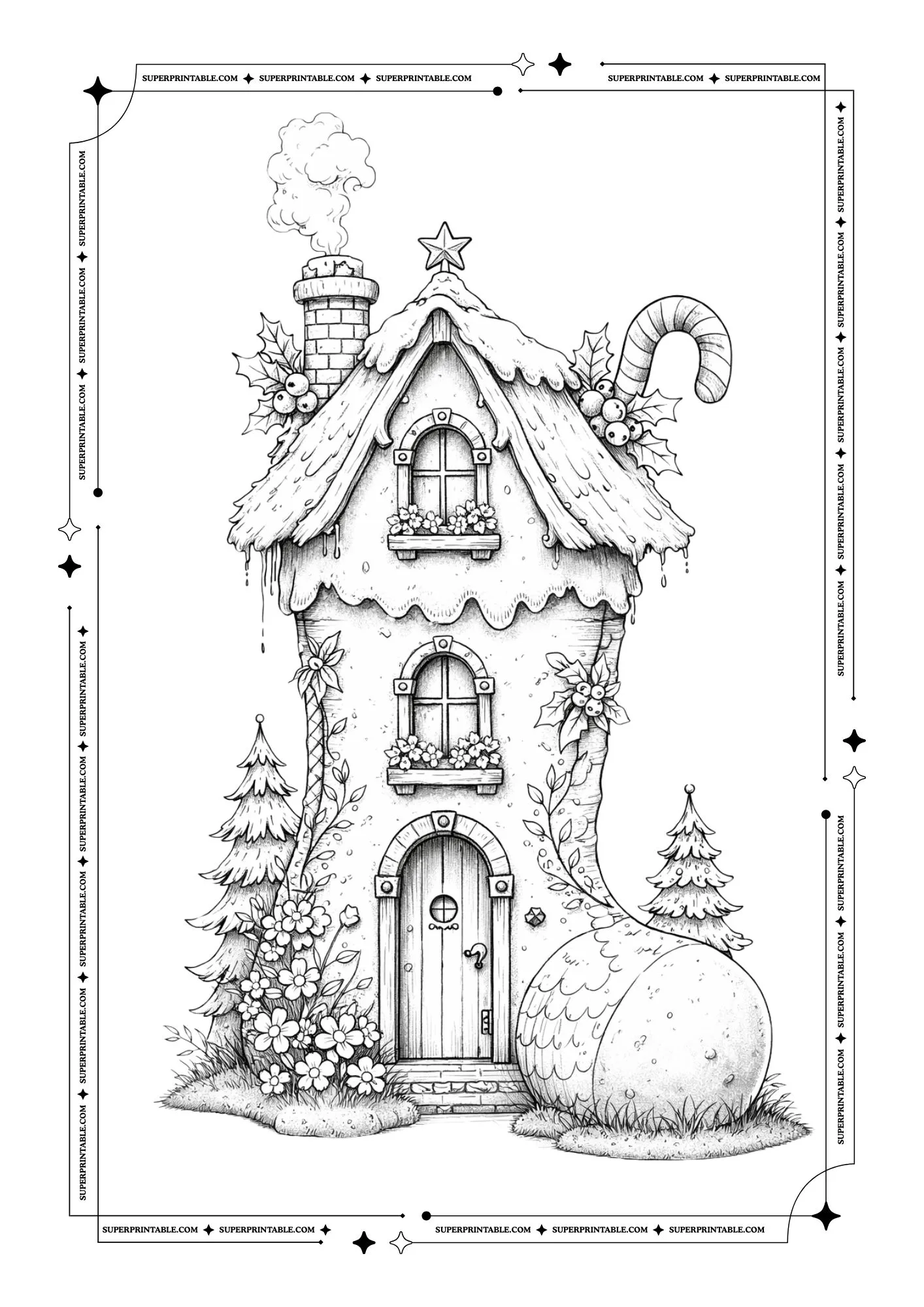Christmas Socks Coloring Pages 1