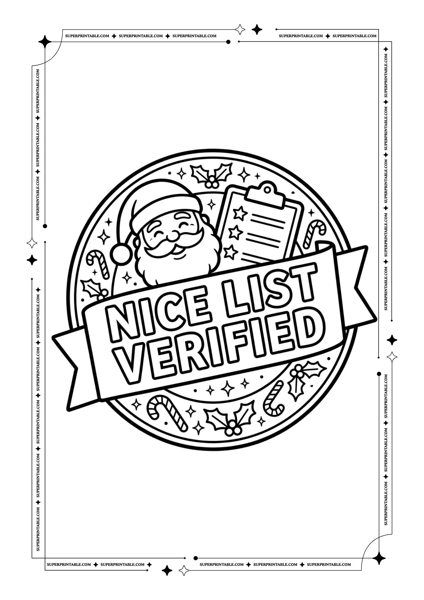 Christmas Stamps Badge Coloring Pack 5