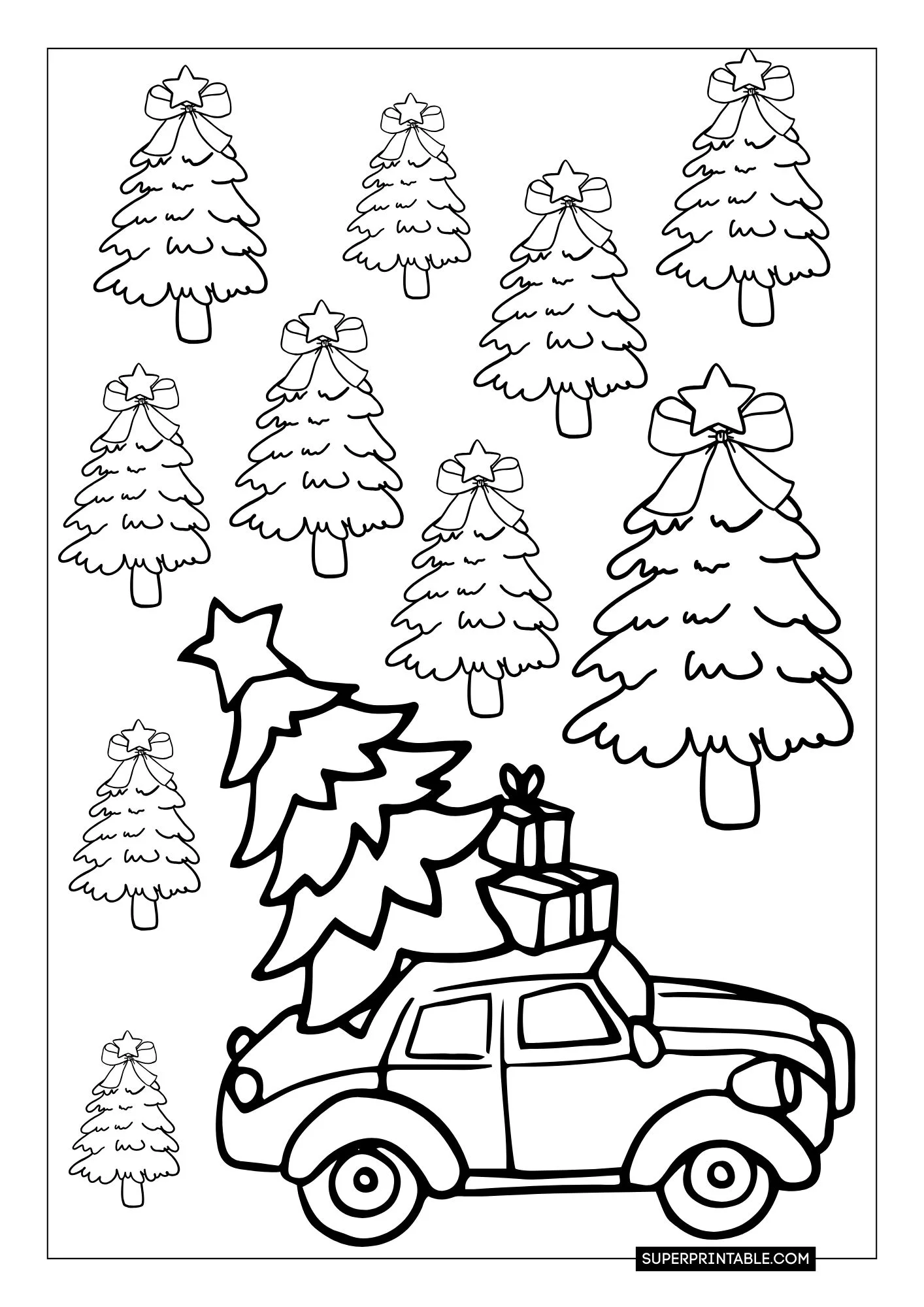 Christmas Tree Coloring Pages 10