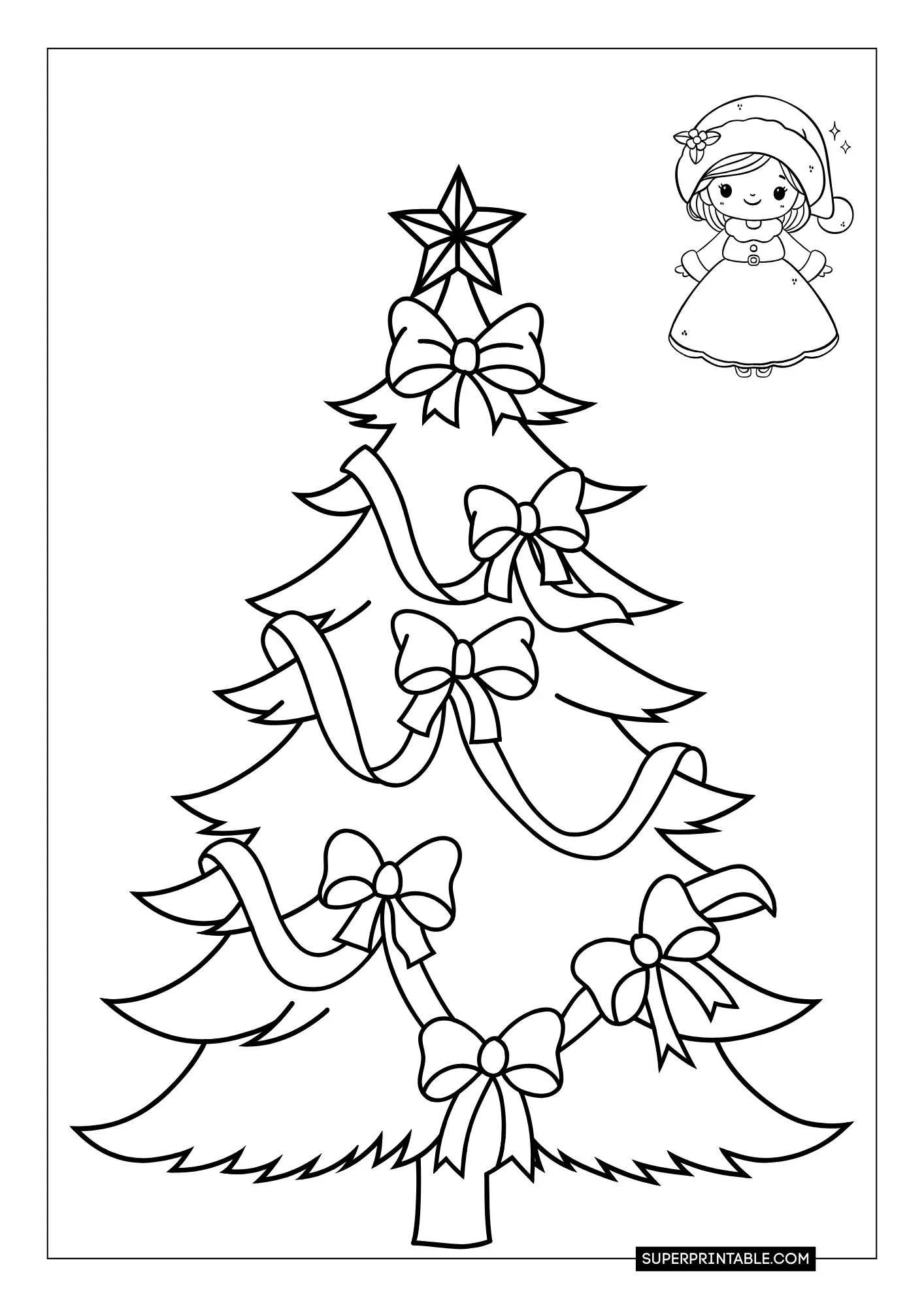 Christmas Tree Coloring Pages 13