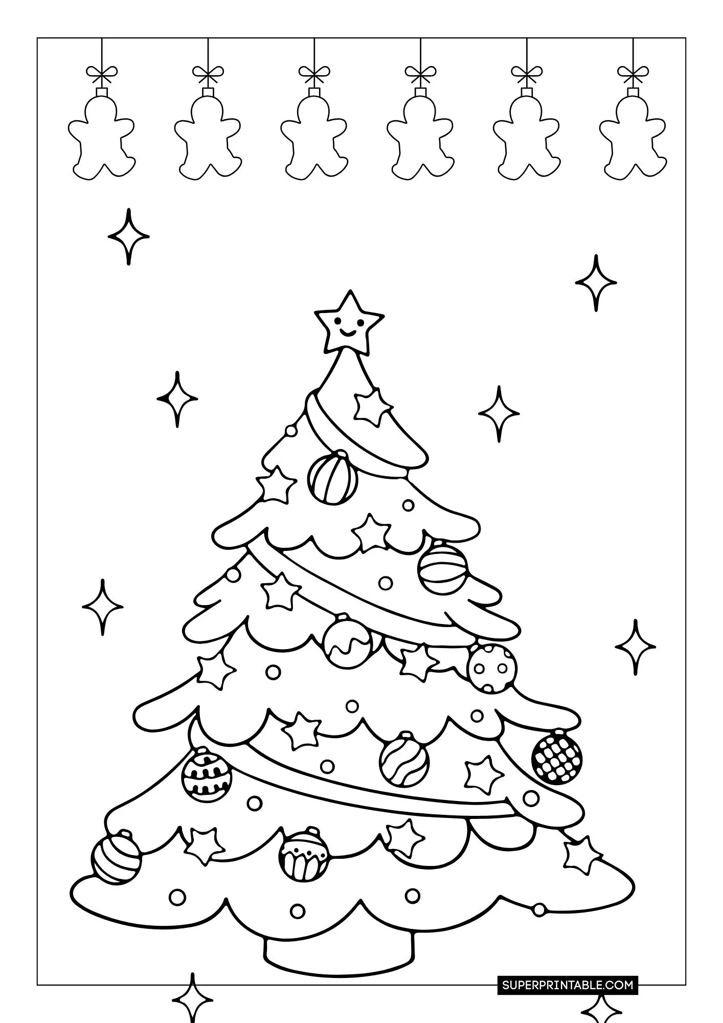 Christmas Tree Coloring Pages 14