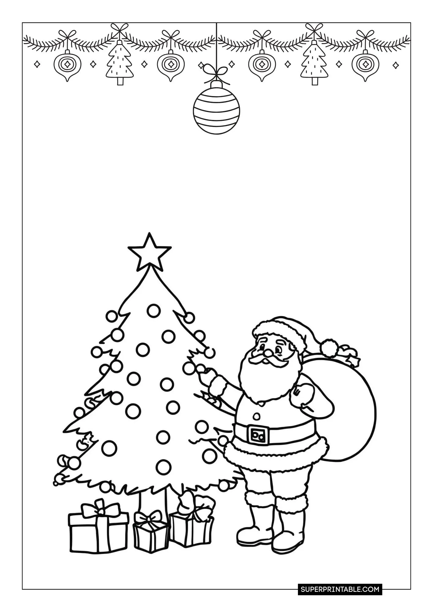 Christmas Tree Coloring Pages 15