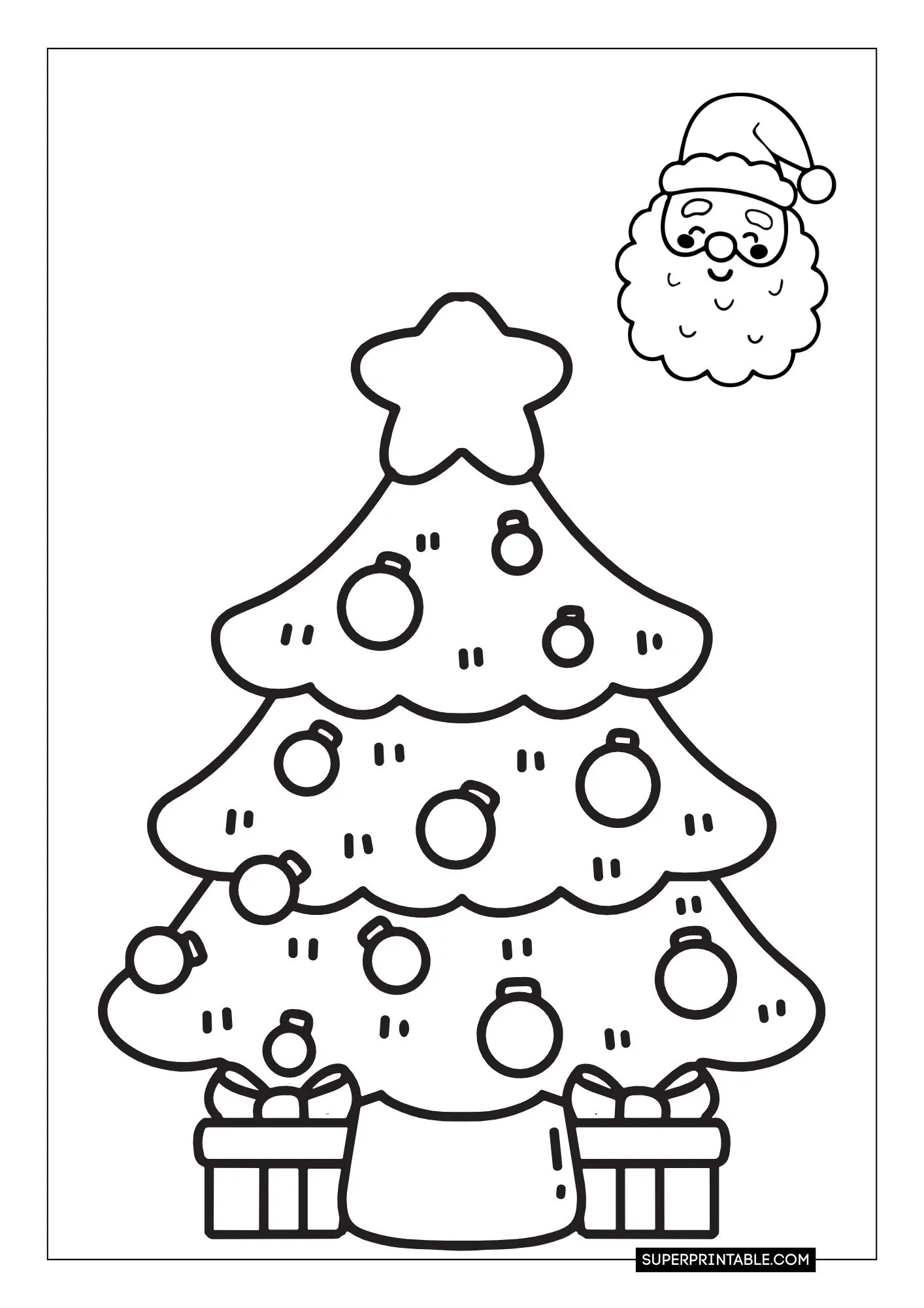Christmas Tree Coloring Pages 5