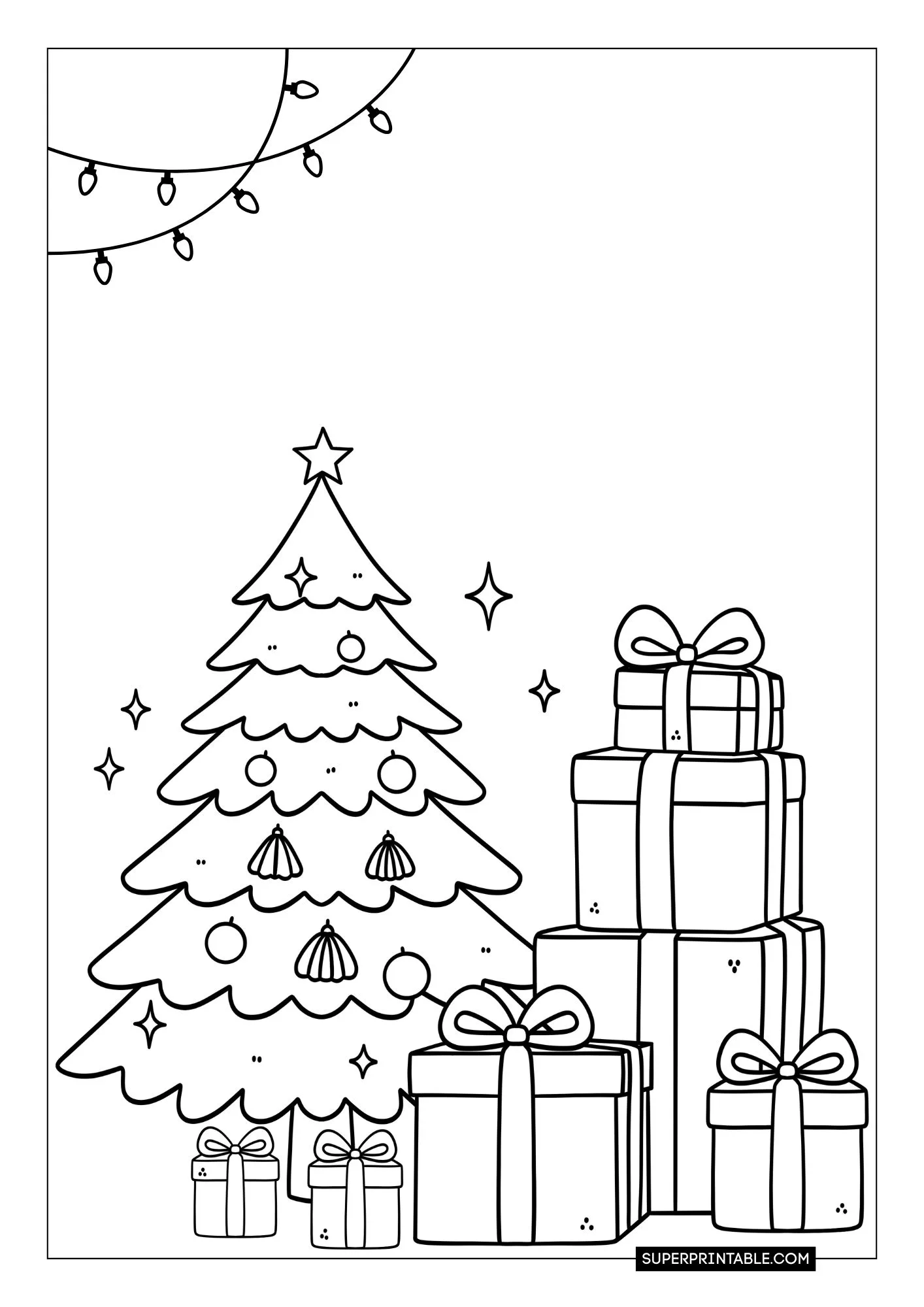 Christmas Tree Coloring Pages 7