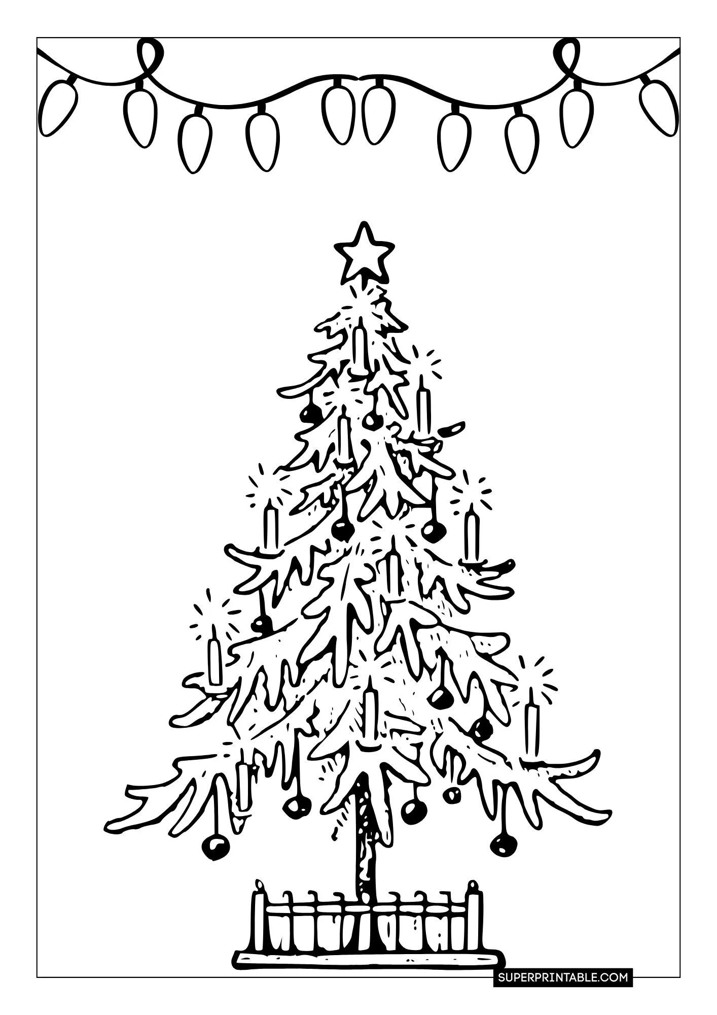 Christmas Tree Coloring Pages 8