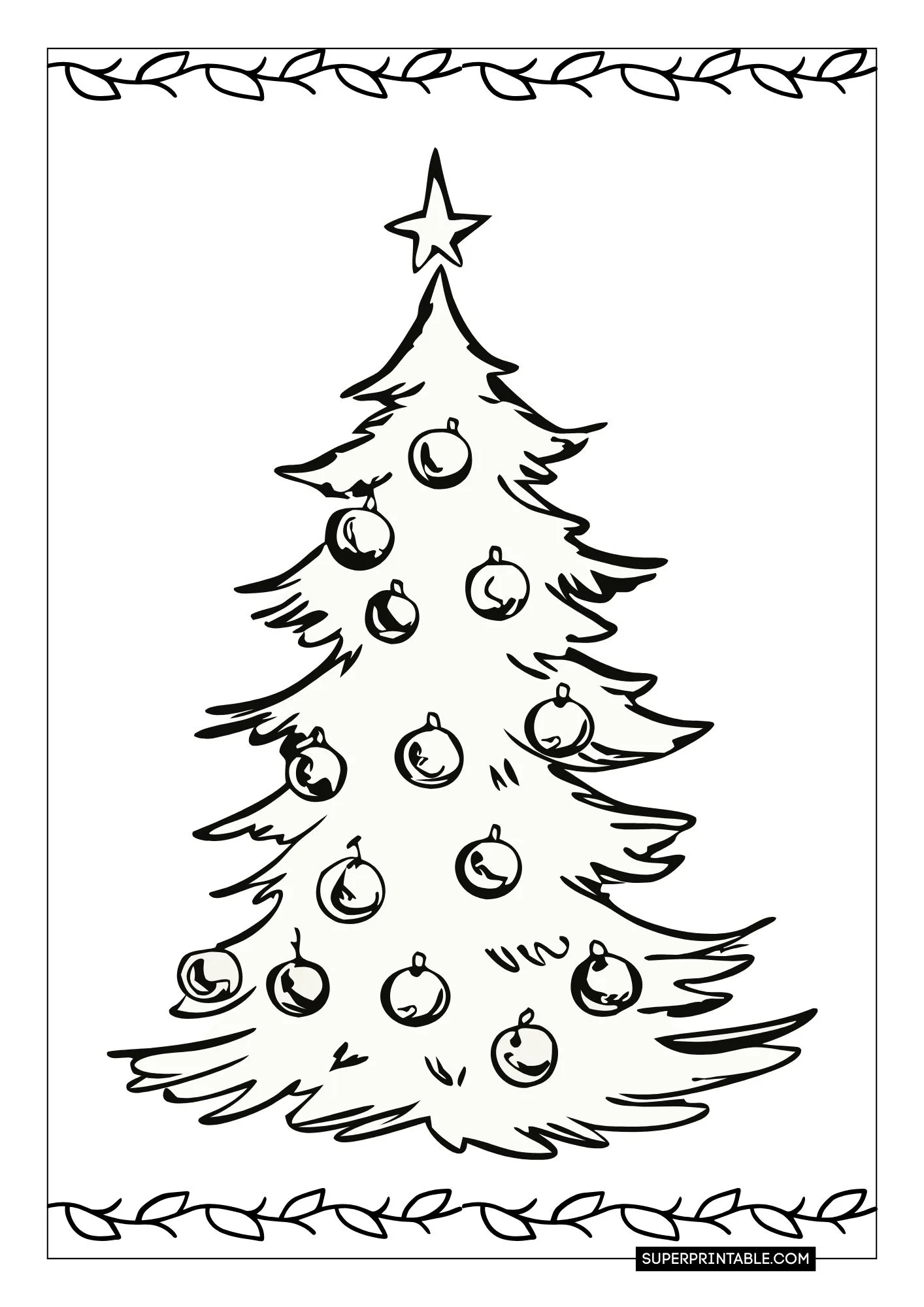 Christmas Tree Coloring Pages 9