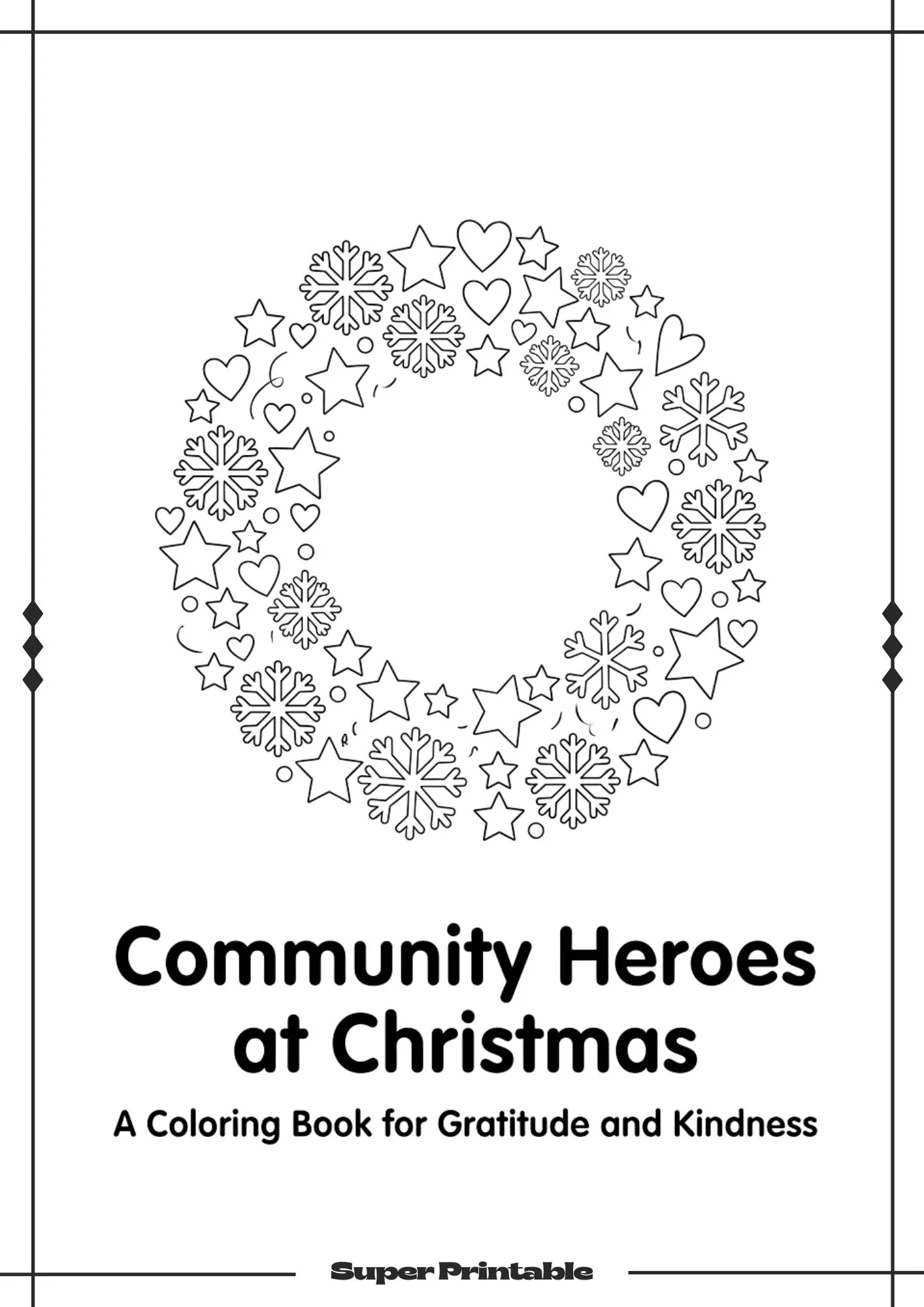 Community Heroes At Christmas Coloring Pages 2