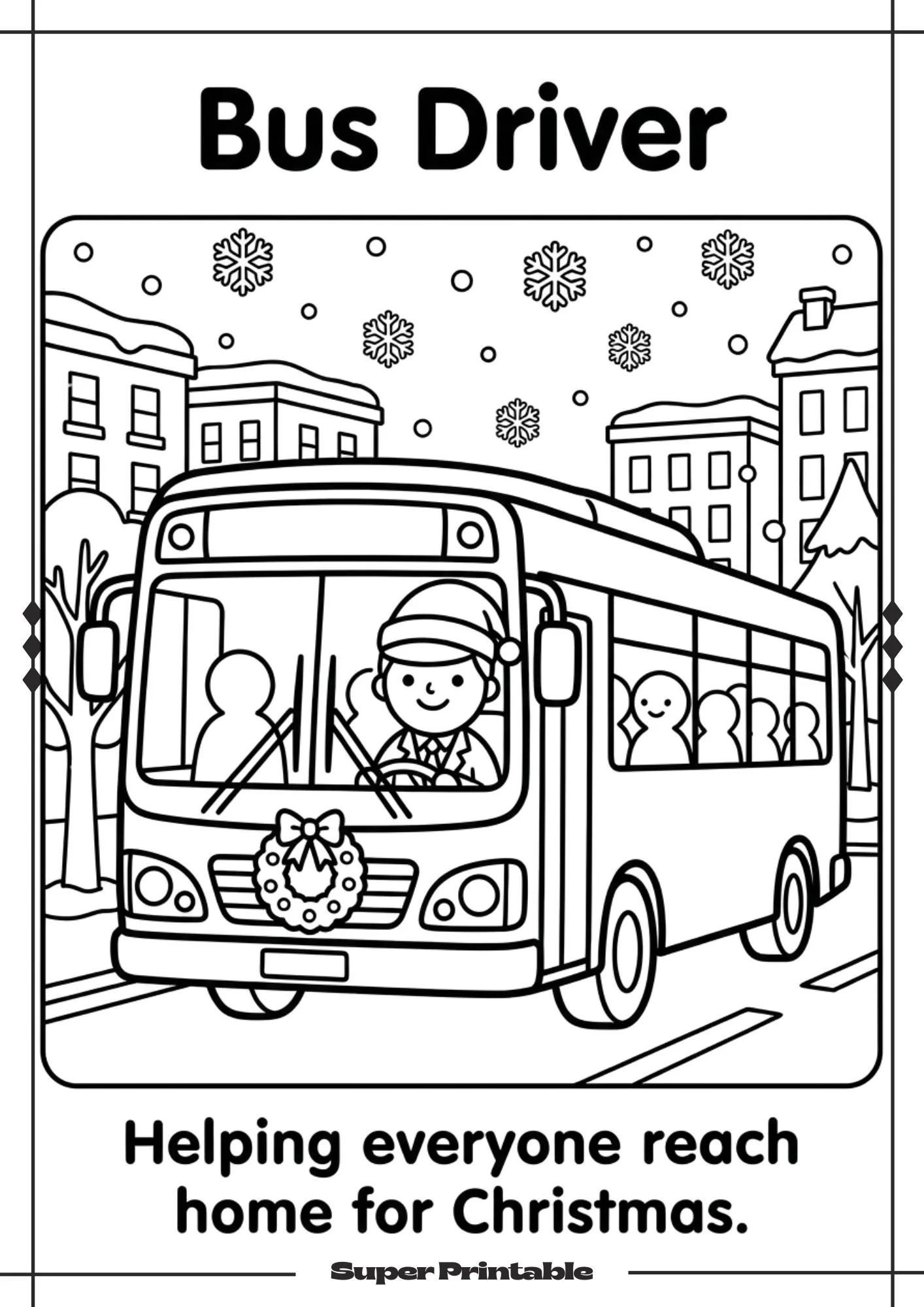 Community Heroes At Christmas Coloring Pages 5