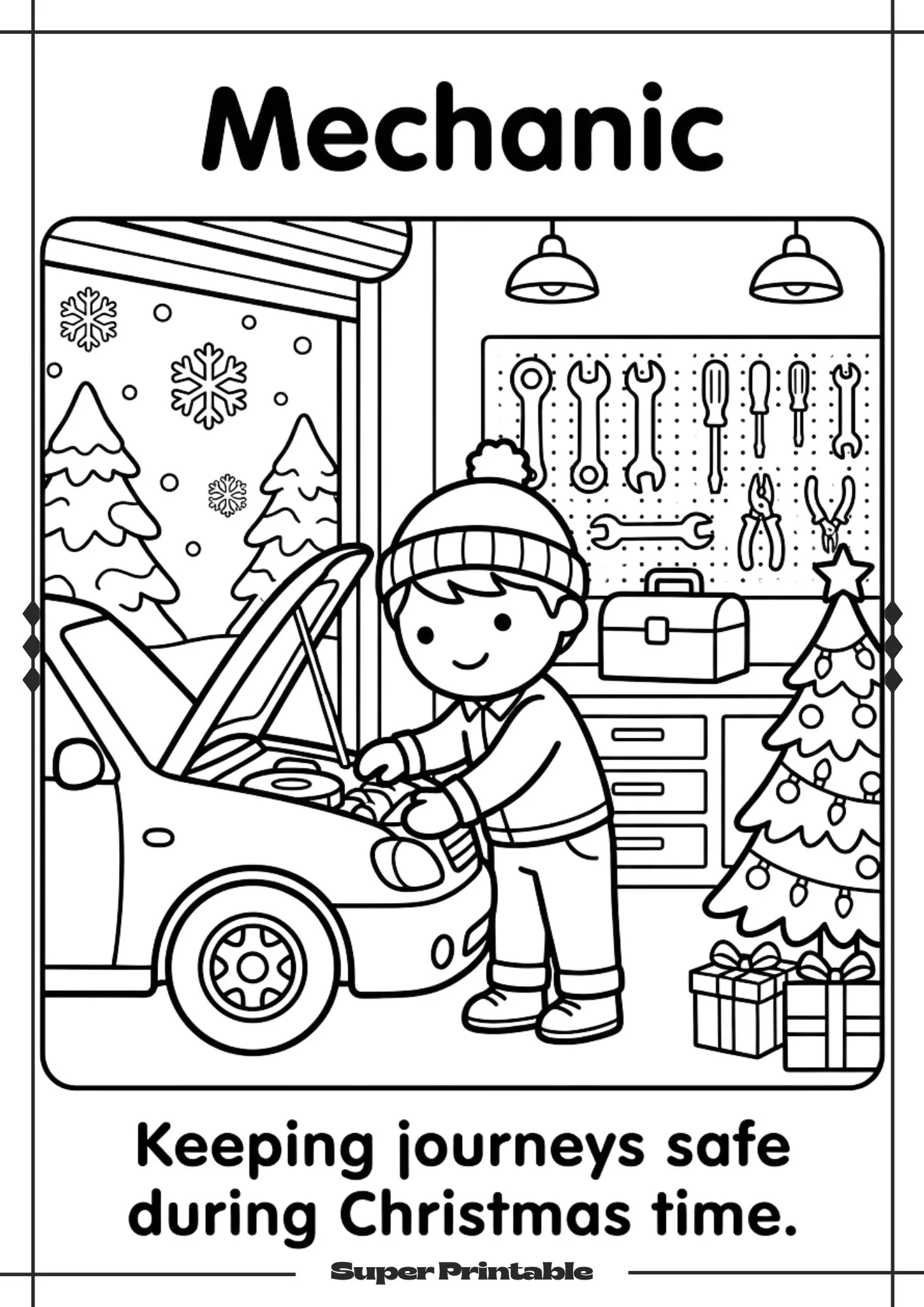Community Heroes At Christmas Coloring Pages 6