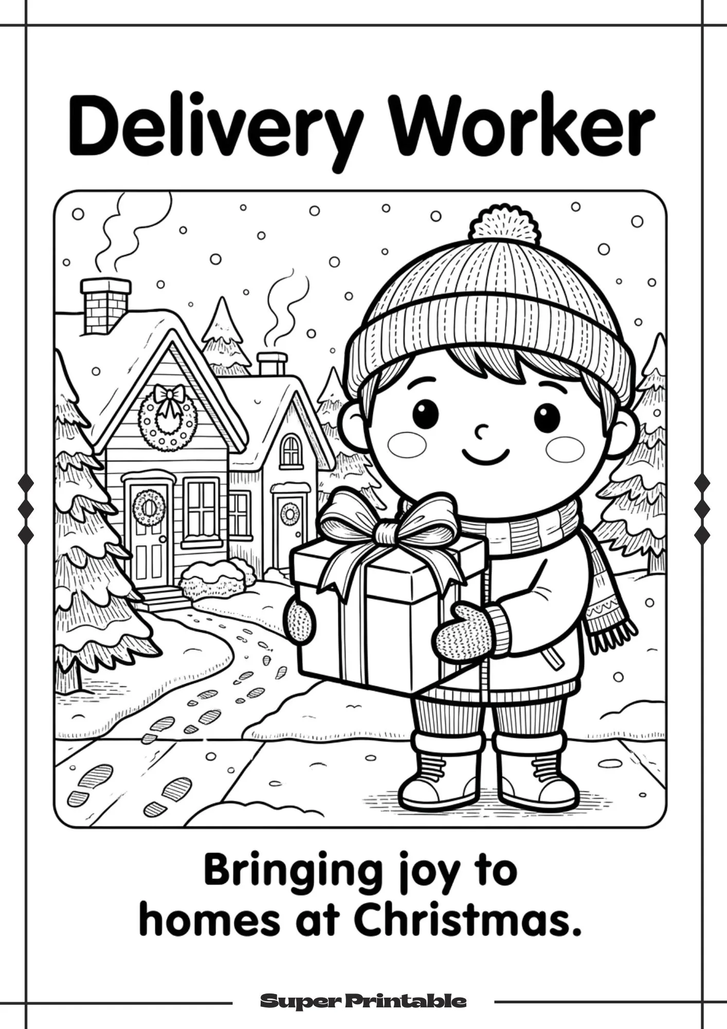 Community Heroes At Christmas Coloring Pages 8