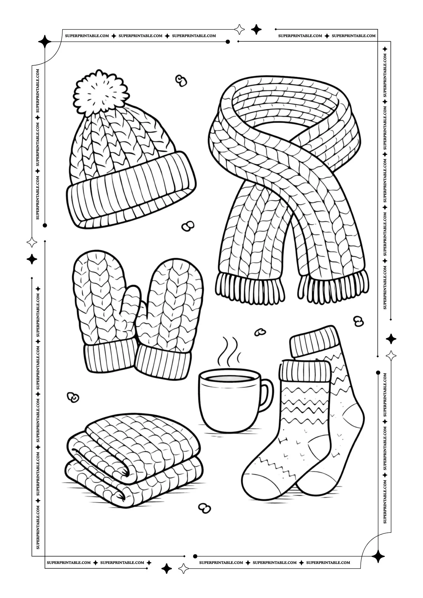 Cozy Christmas Coloring Pages 5
