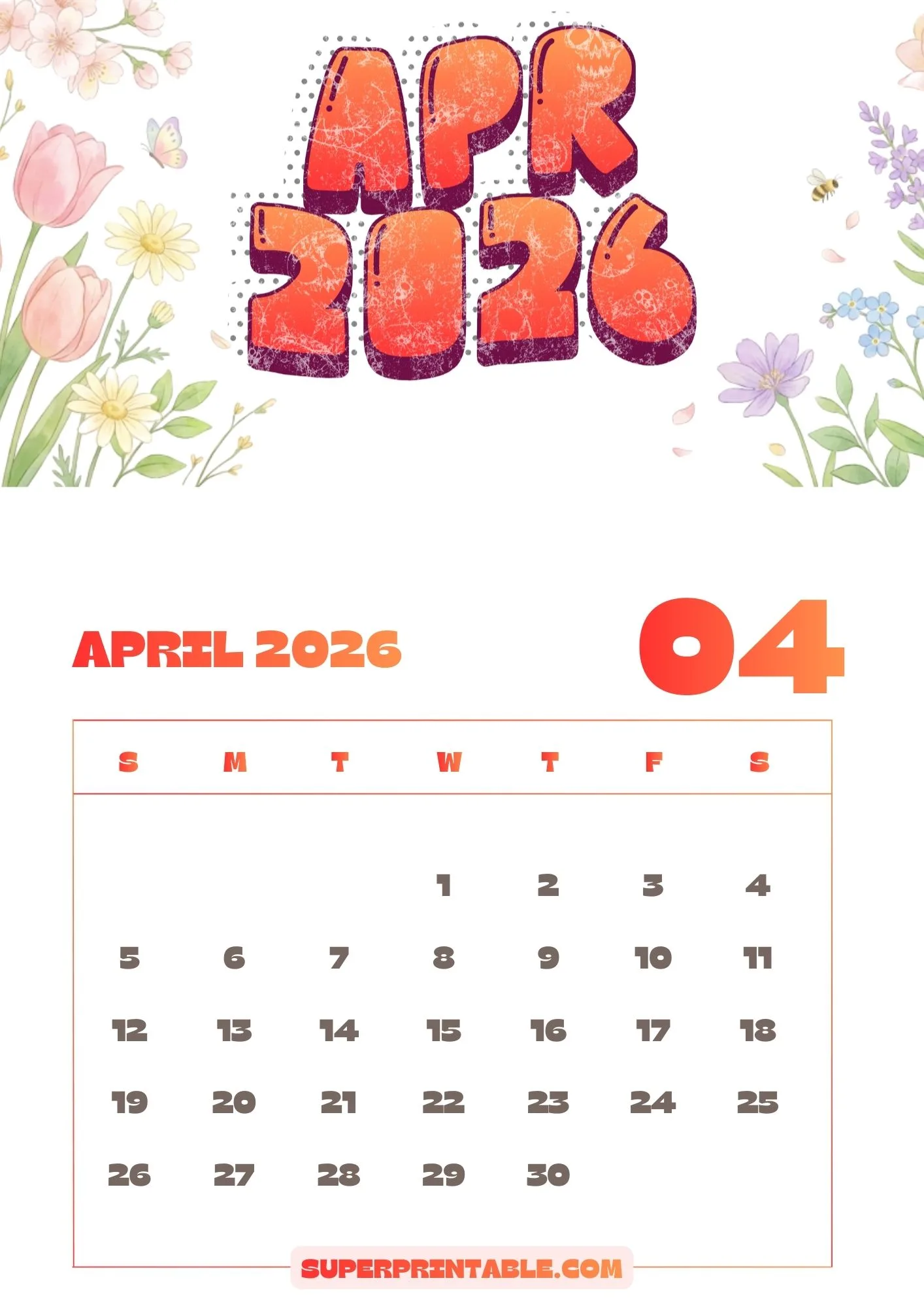 Creative Illustration 2026 Monthly Calendar 4