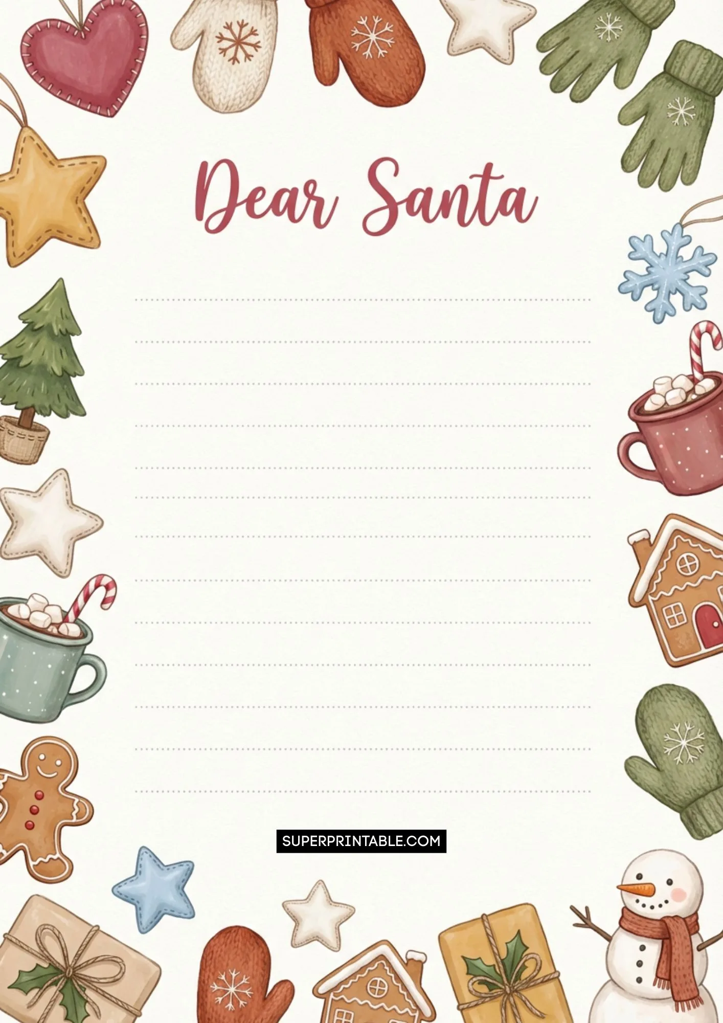 Dear Santa Digital Printable Packs 1