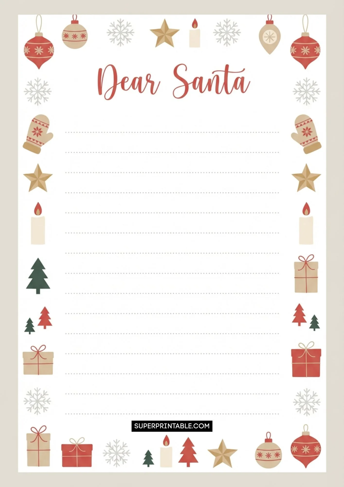 Dear Santa Digital Printable Packs 2