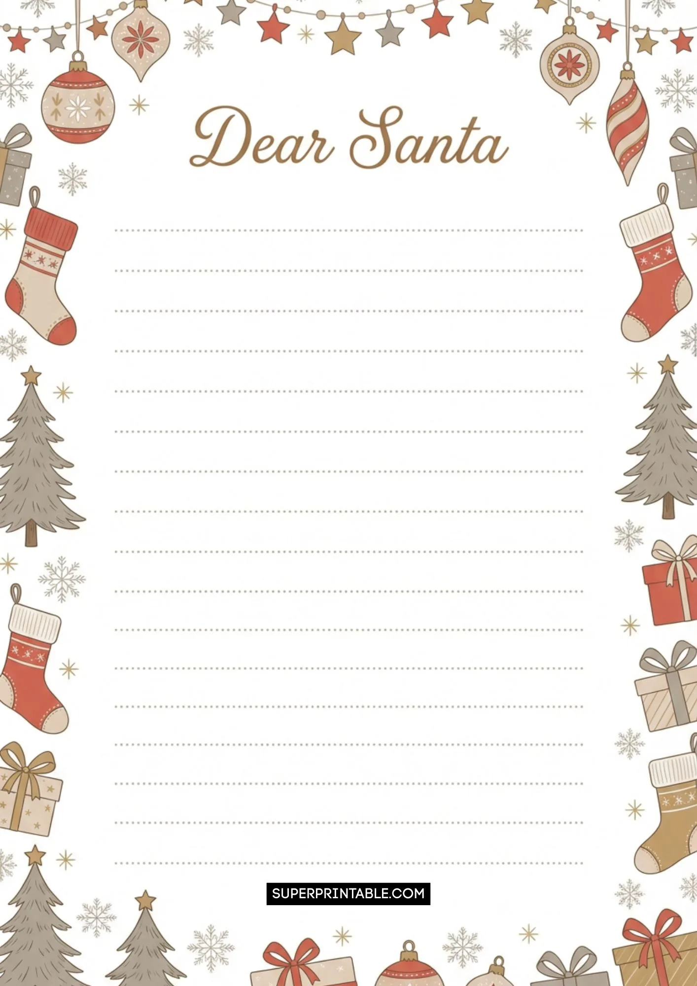Dear Santa Digital Printable Packs 4