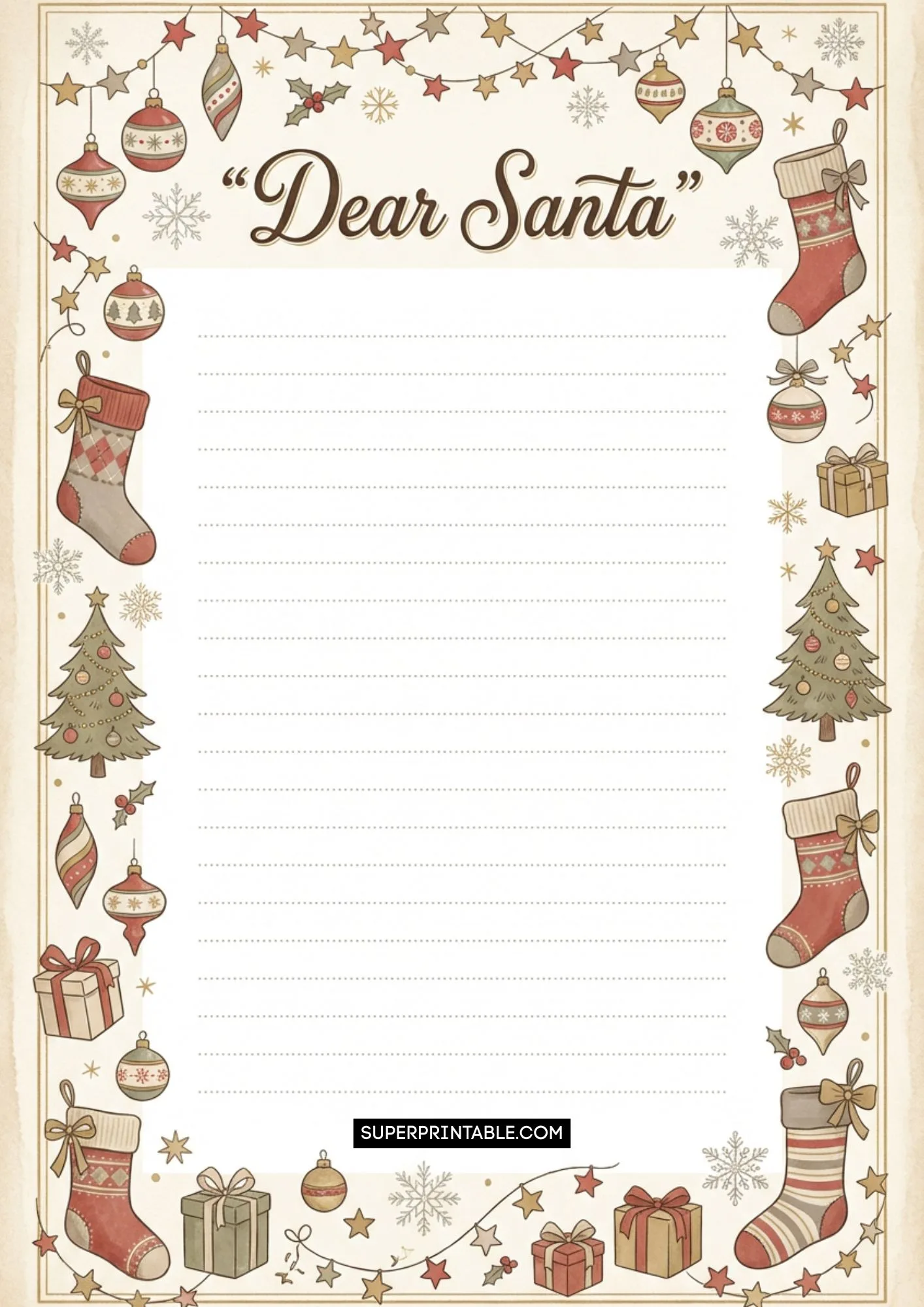Dear Santa Digital Printable Packs 6