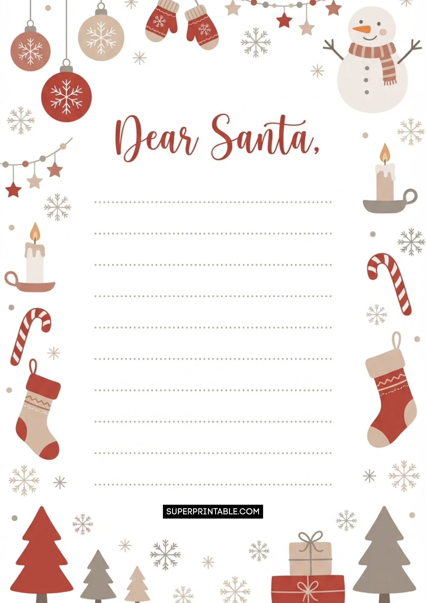 Dear Santa Digital Printable Packs 8