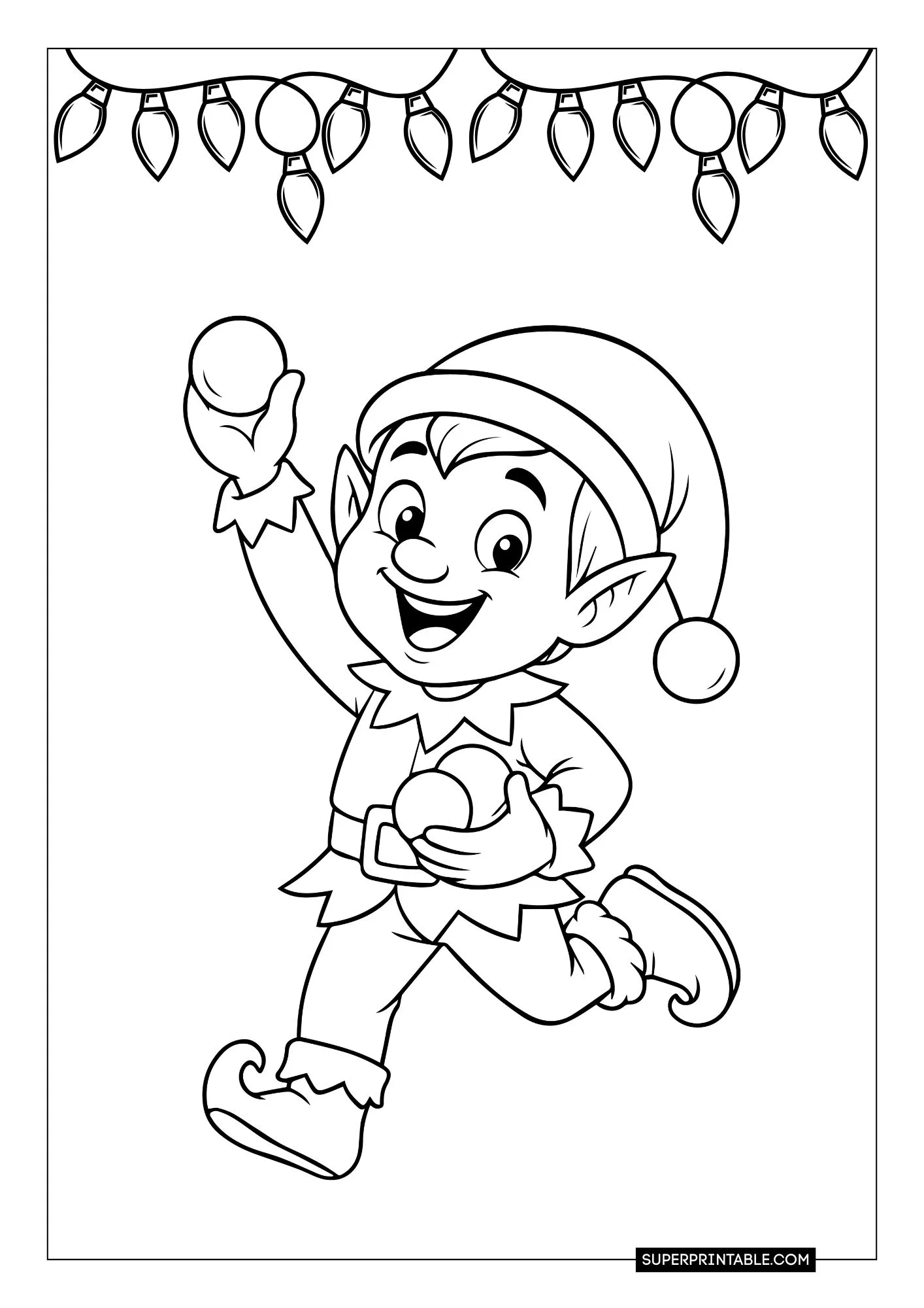 Elf Coloring Pages 1