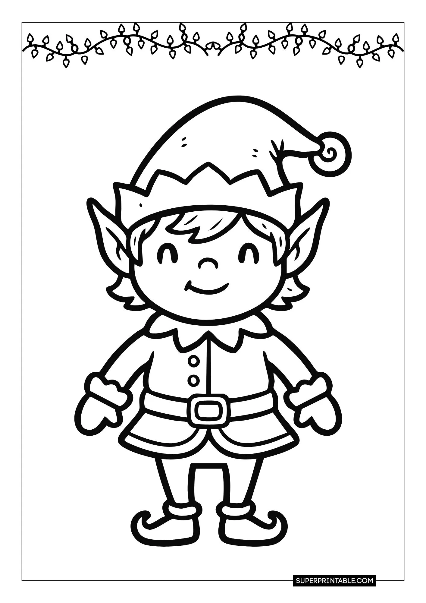 Elf Coloring Pages 2