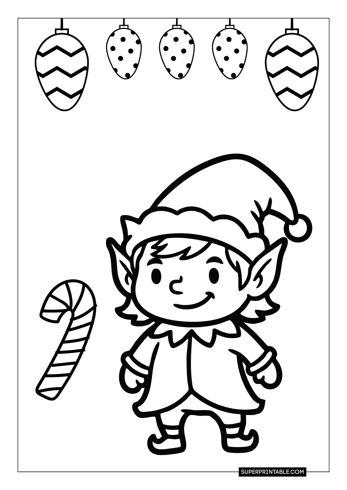 Elf Coloring Pages 3
