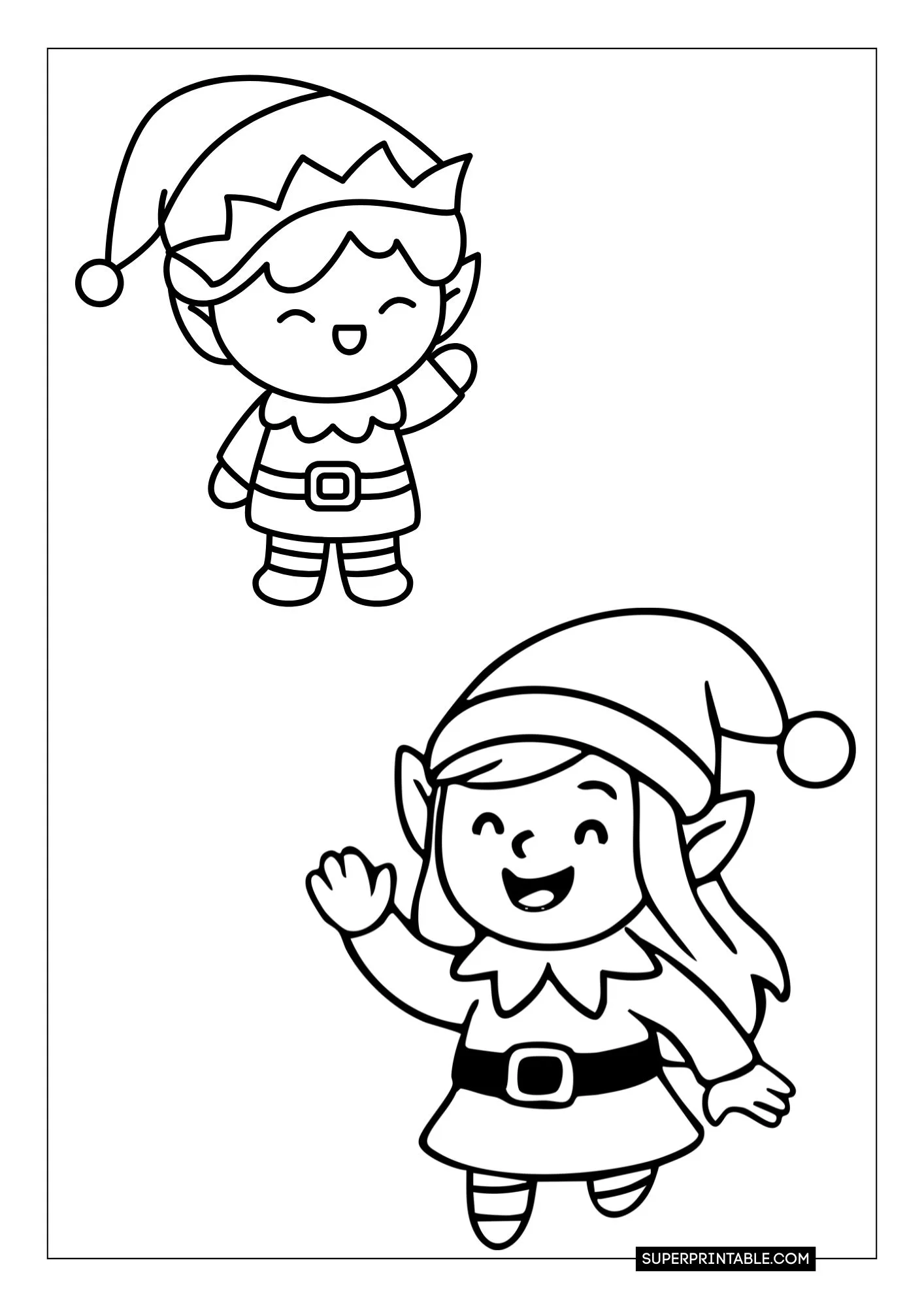Elf Coloring Pages 4