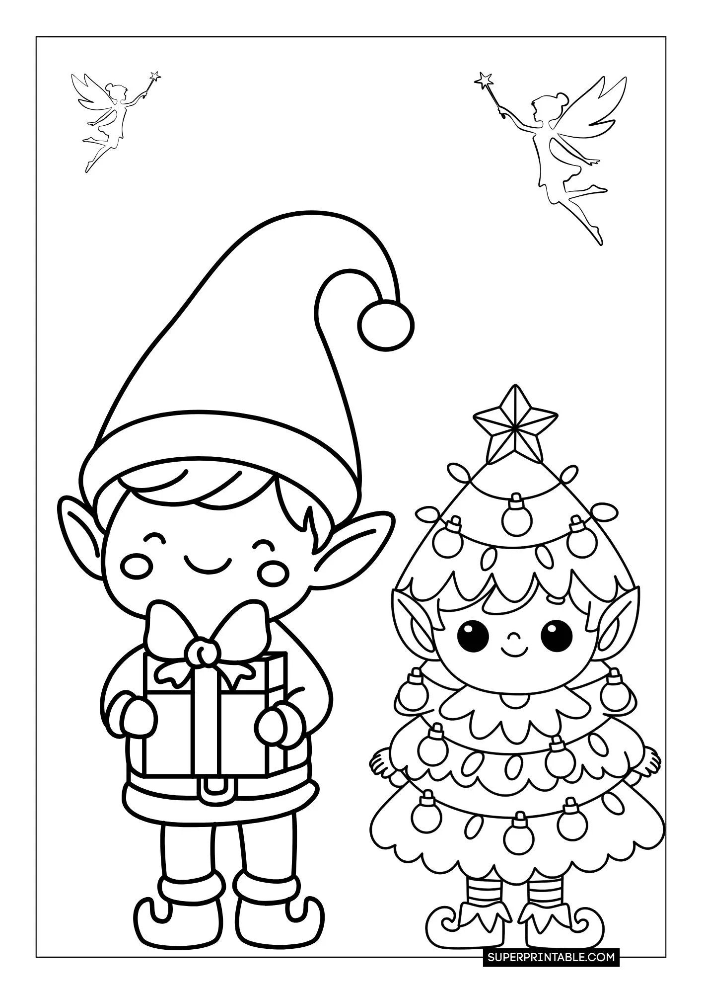 Elf Coloring Pages 7