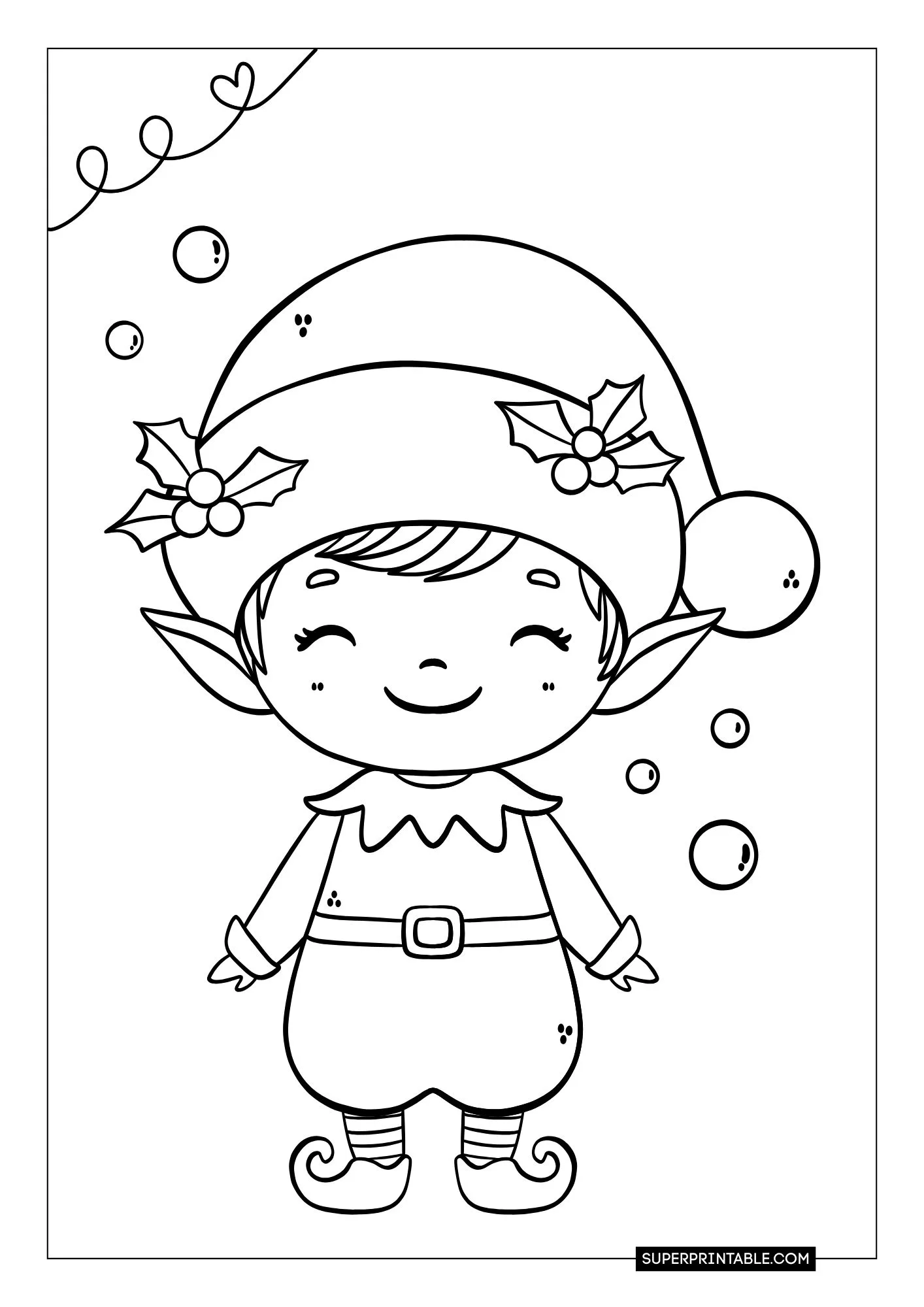 Elf Coloring Pages 9