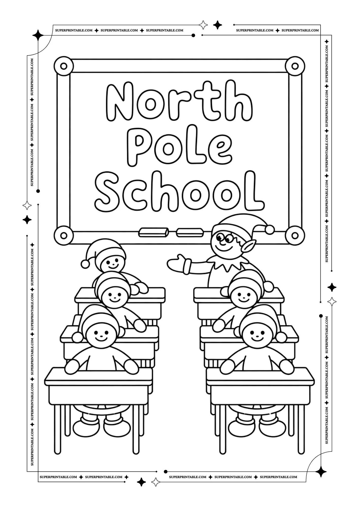 Elf on the Shelf Coloring Pages 2