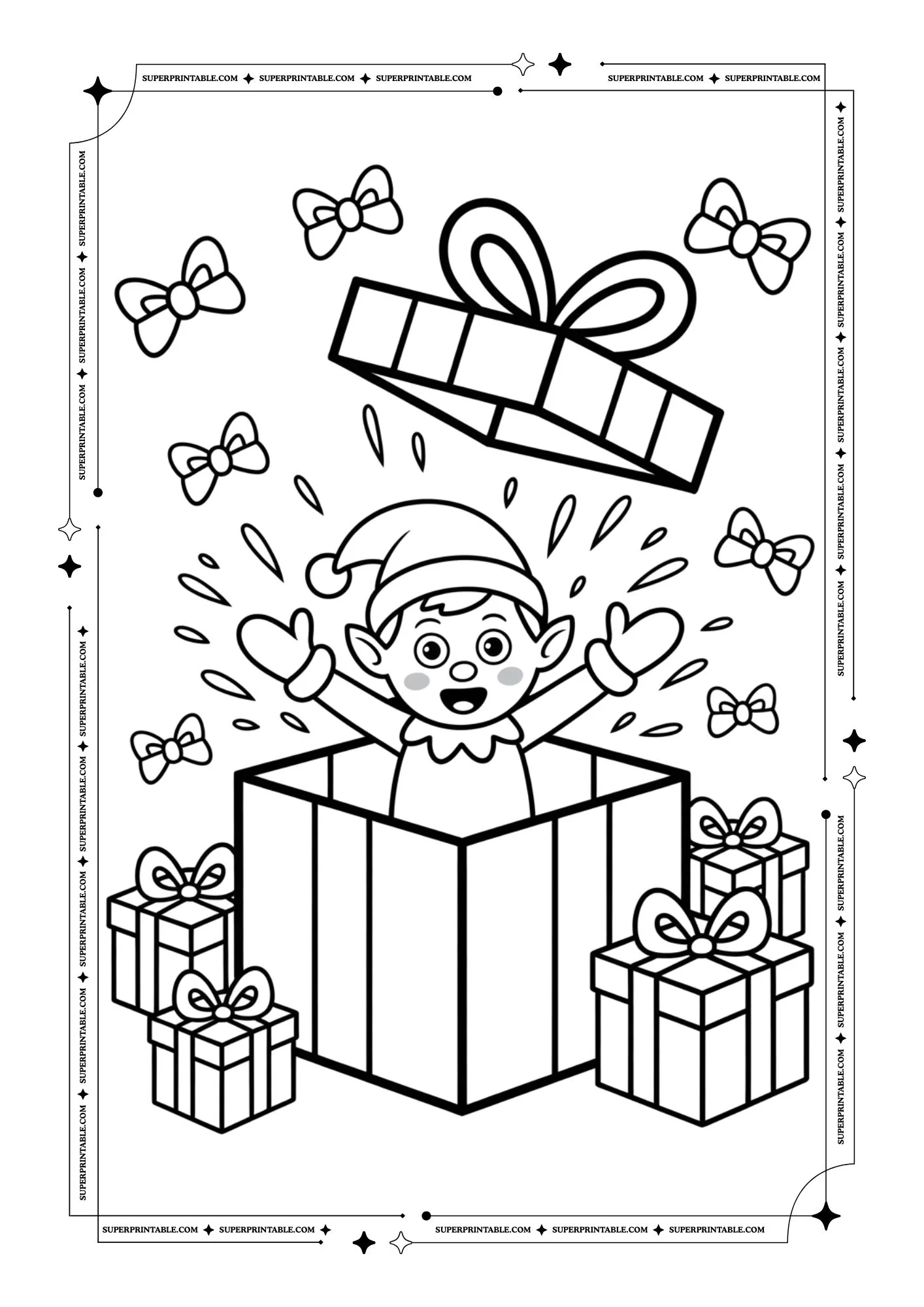 Elf on the Shelf Coloring Pages 3