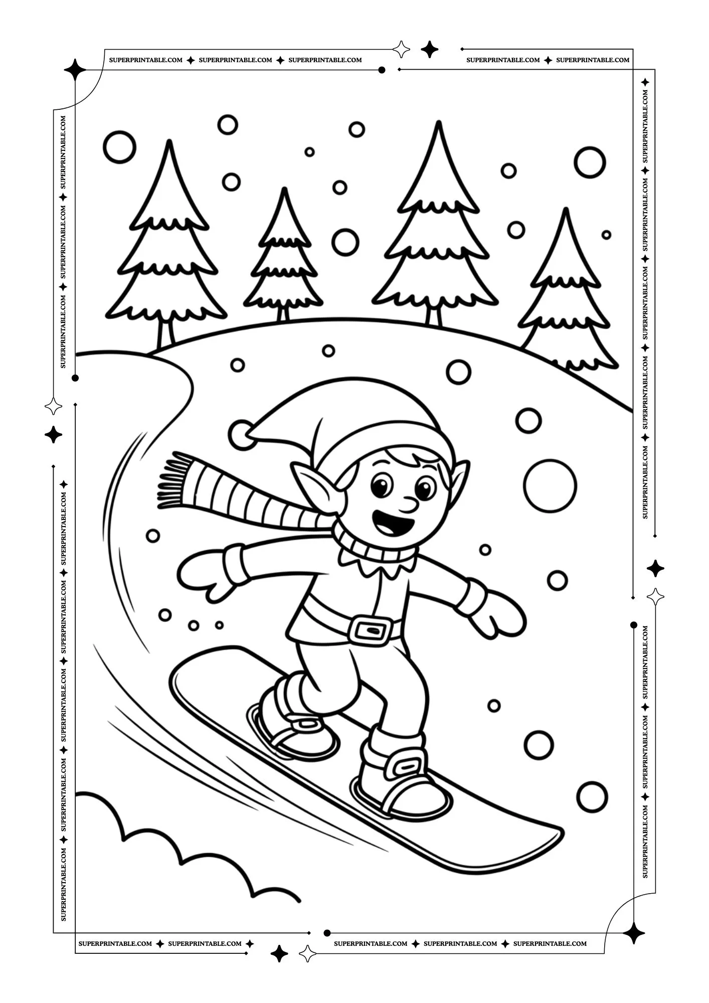 Elf on the Shelf Coloring Pages 4