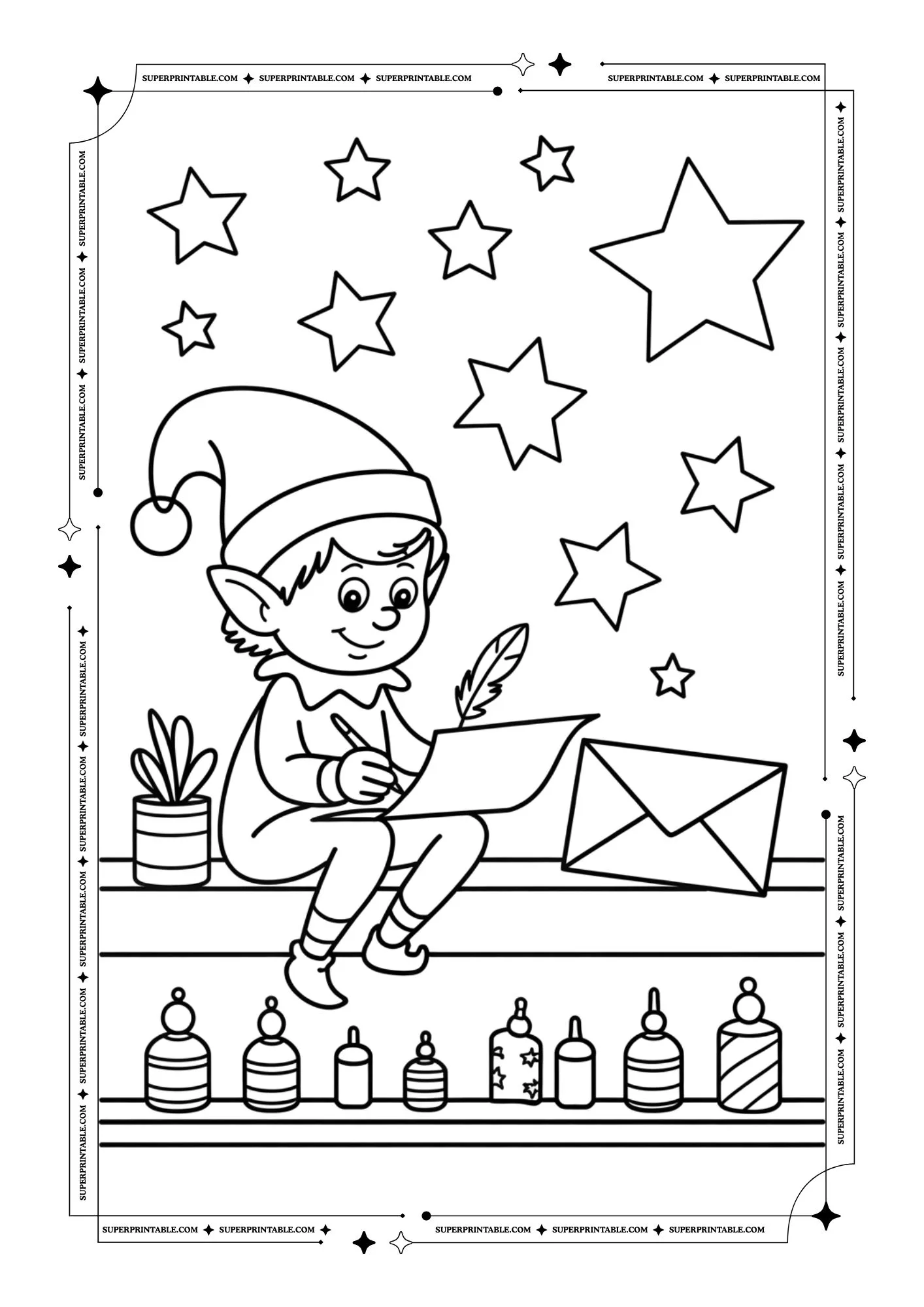 Elf on the Shelf Coloring Pages 5