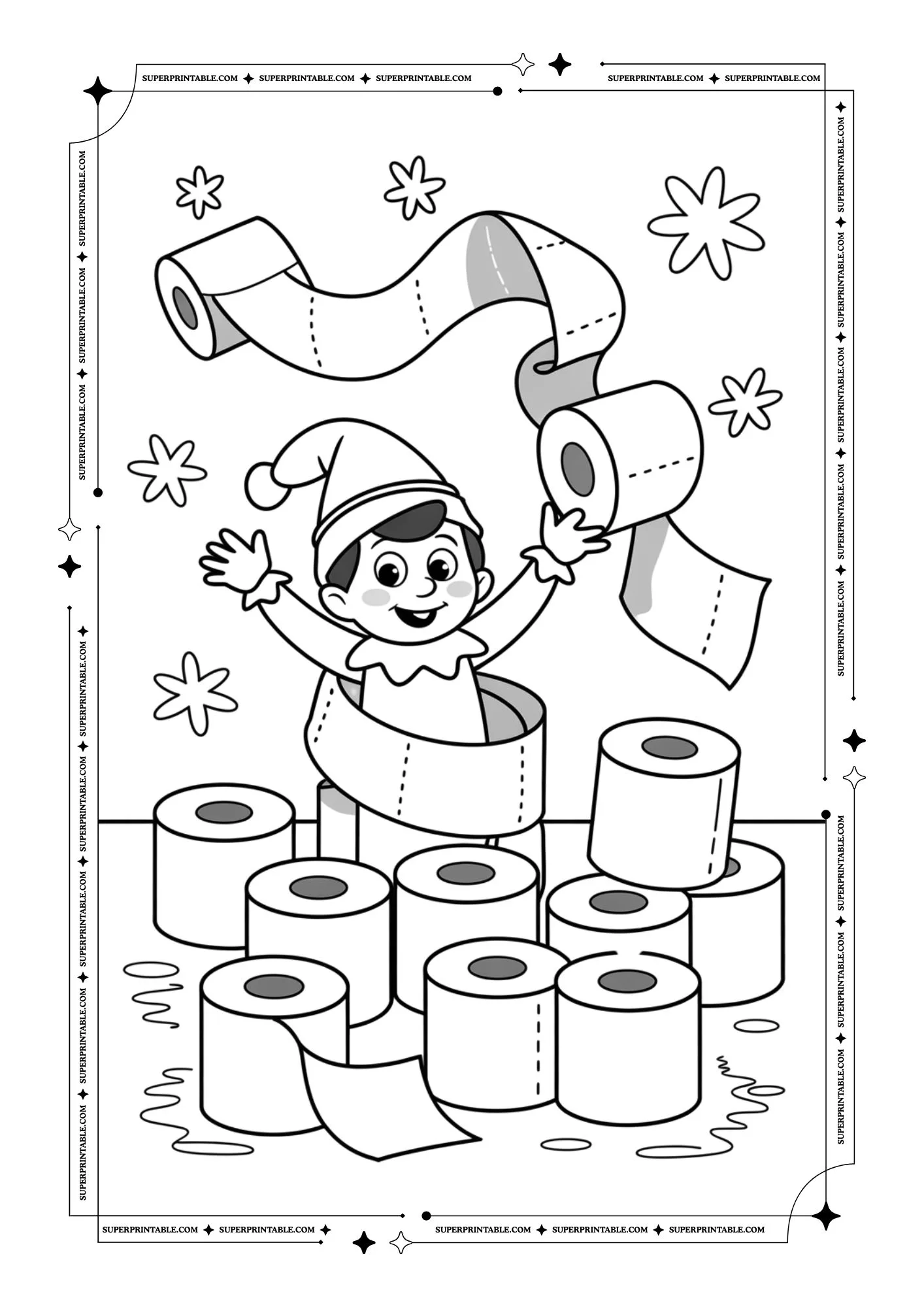 Elf on the Shelf Coloring Pages 6