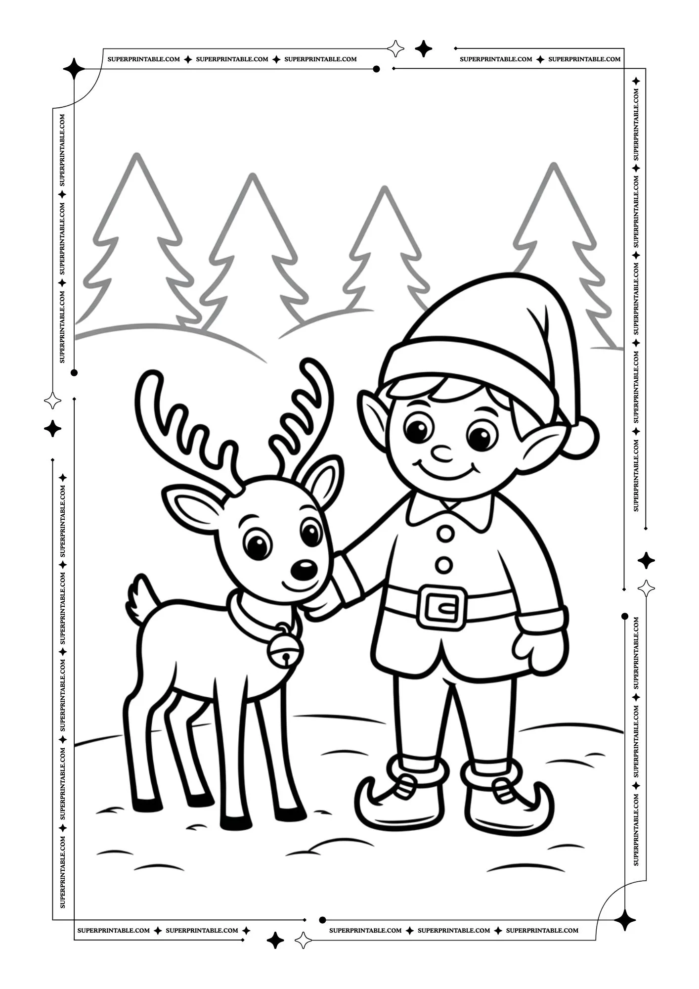 Elf on the Shelf Coloring Pages 7