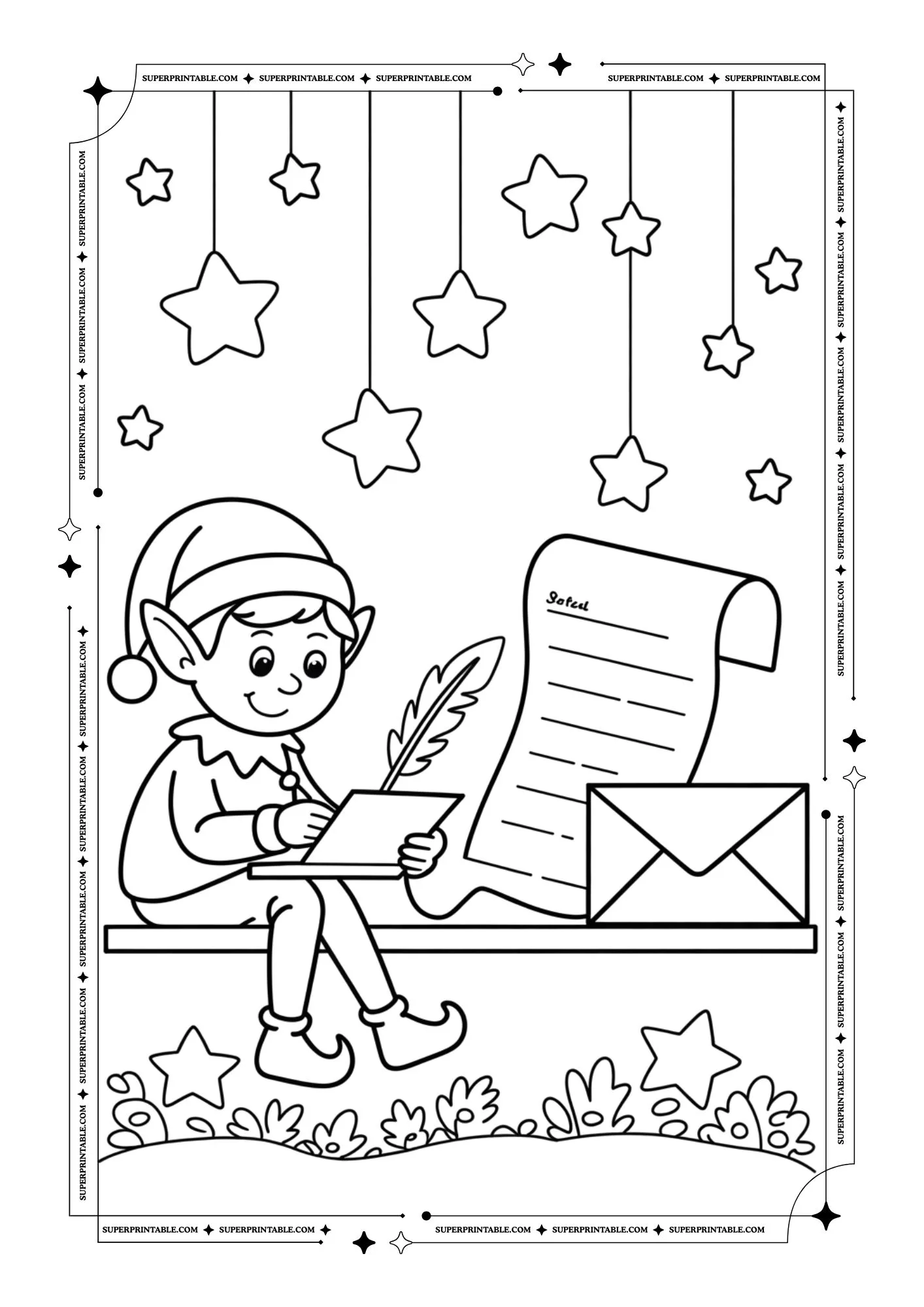 Elf on the Shelf Coloring Pages 8