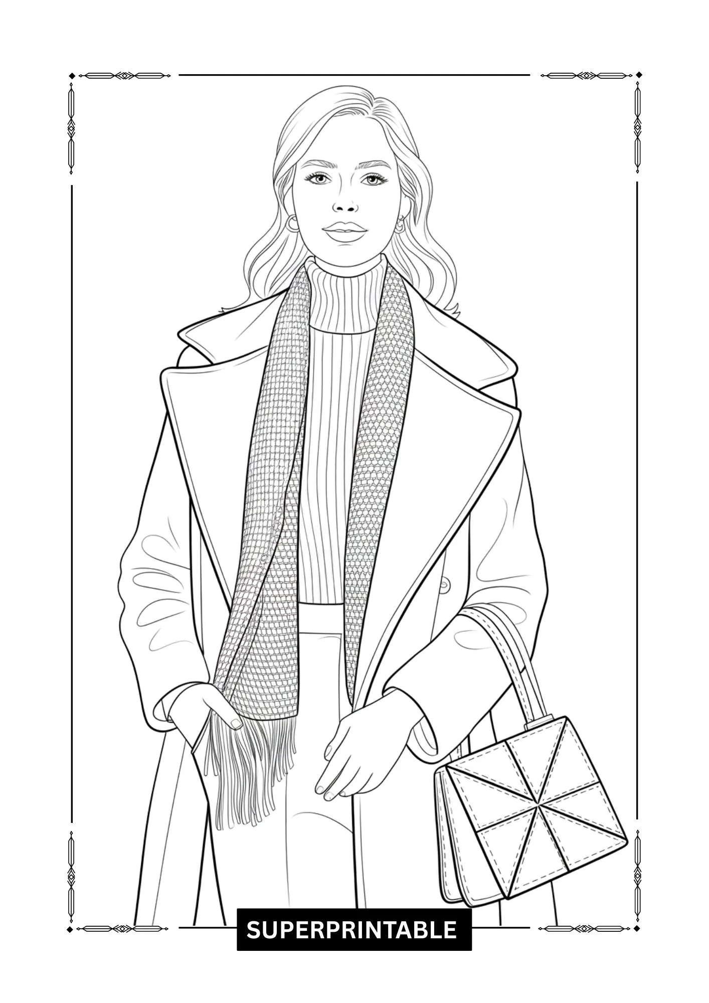 Fall Fashion Coloring Pages 5